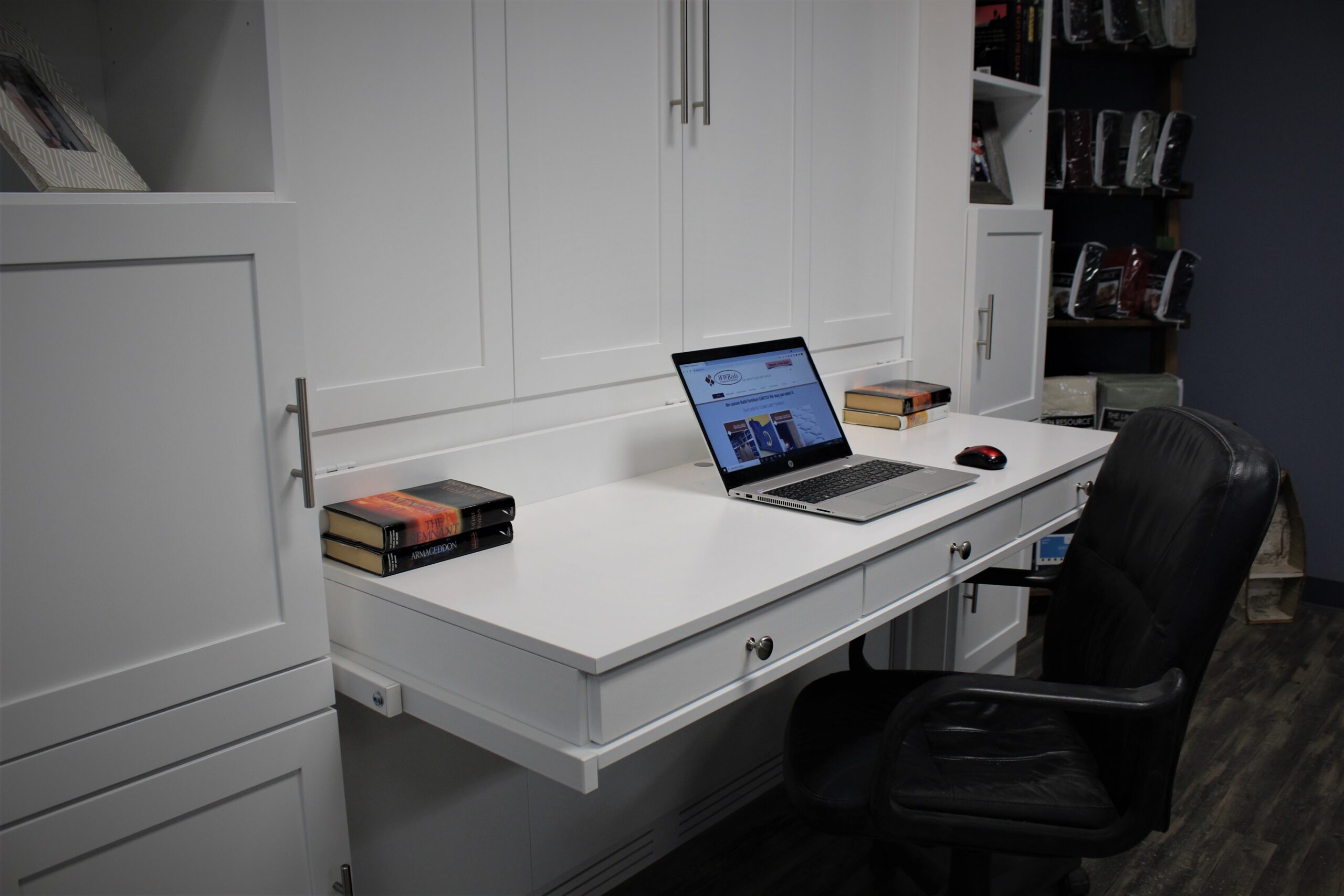 Murphy desk close up with drawers closed