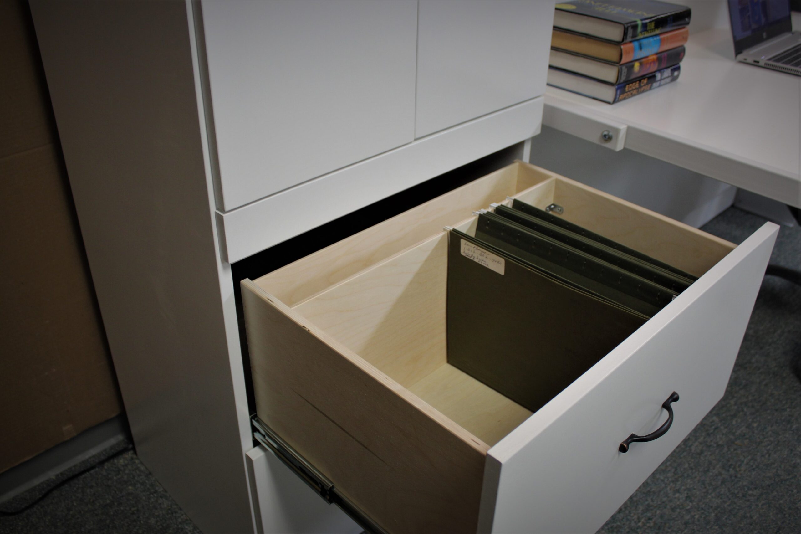 White Alpine Close Up of File Drawers