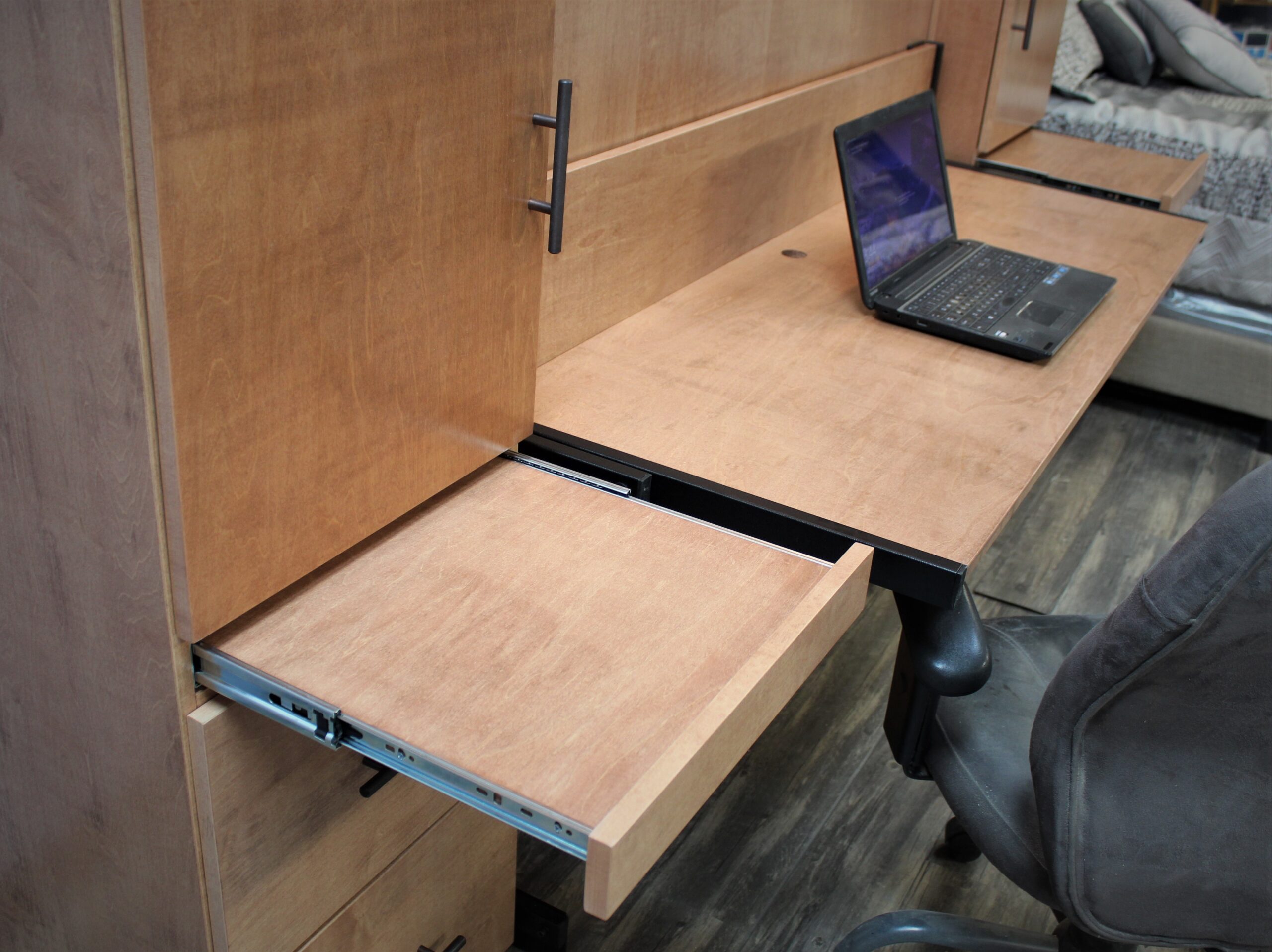 Cherry Alpine Murphy Bed Drink Tray/Desk Extension