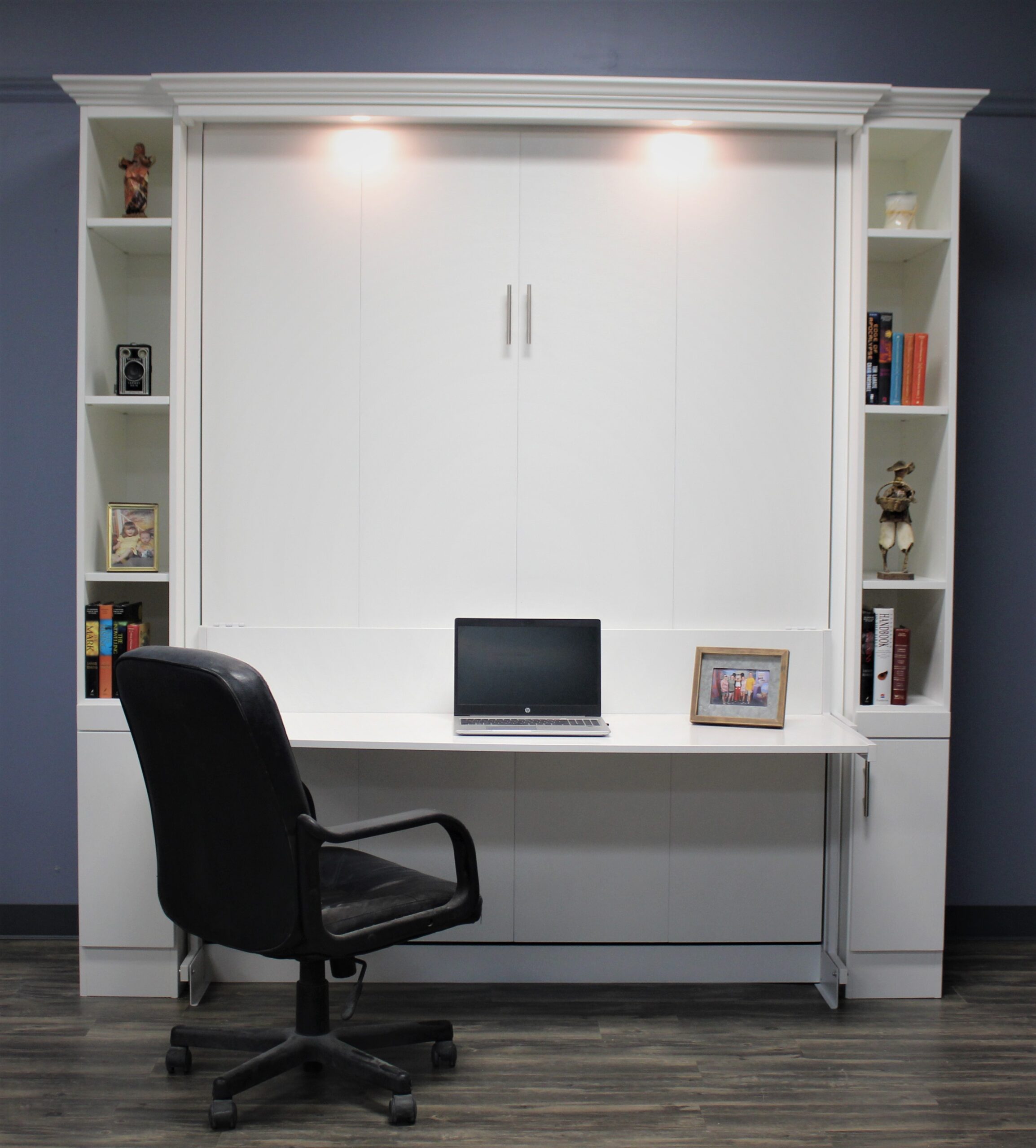 White Alpine Front View of Bed Shown Closed