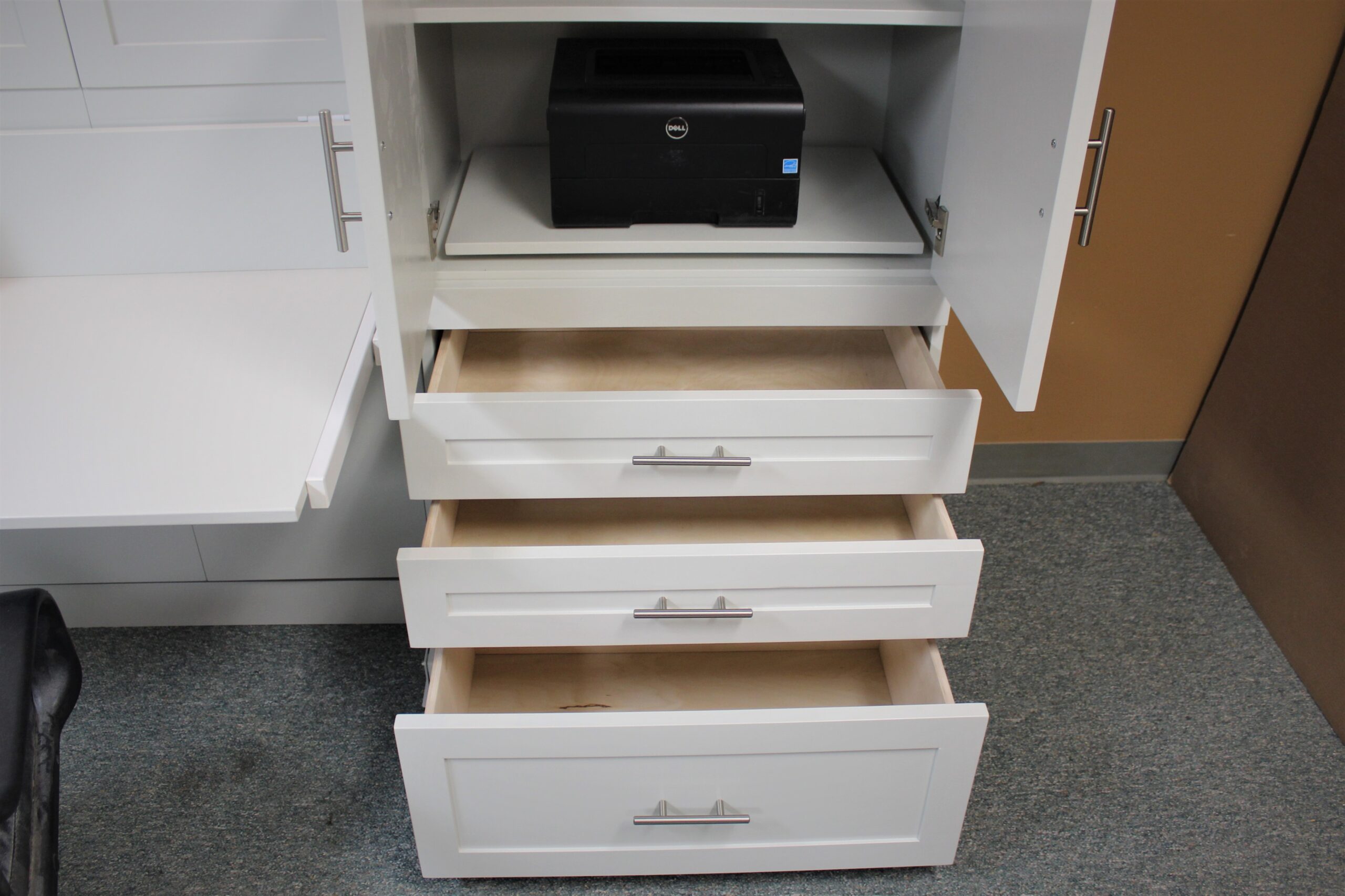 SW Crushed Ice Templeton Bookcase Drawers Shown Open