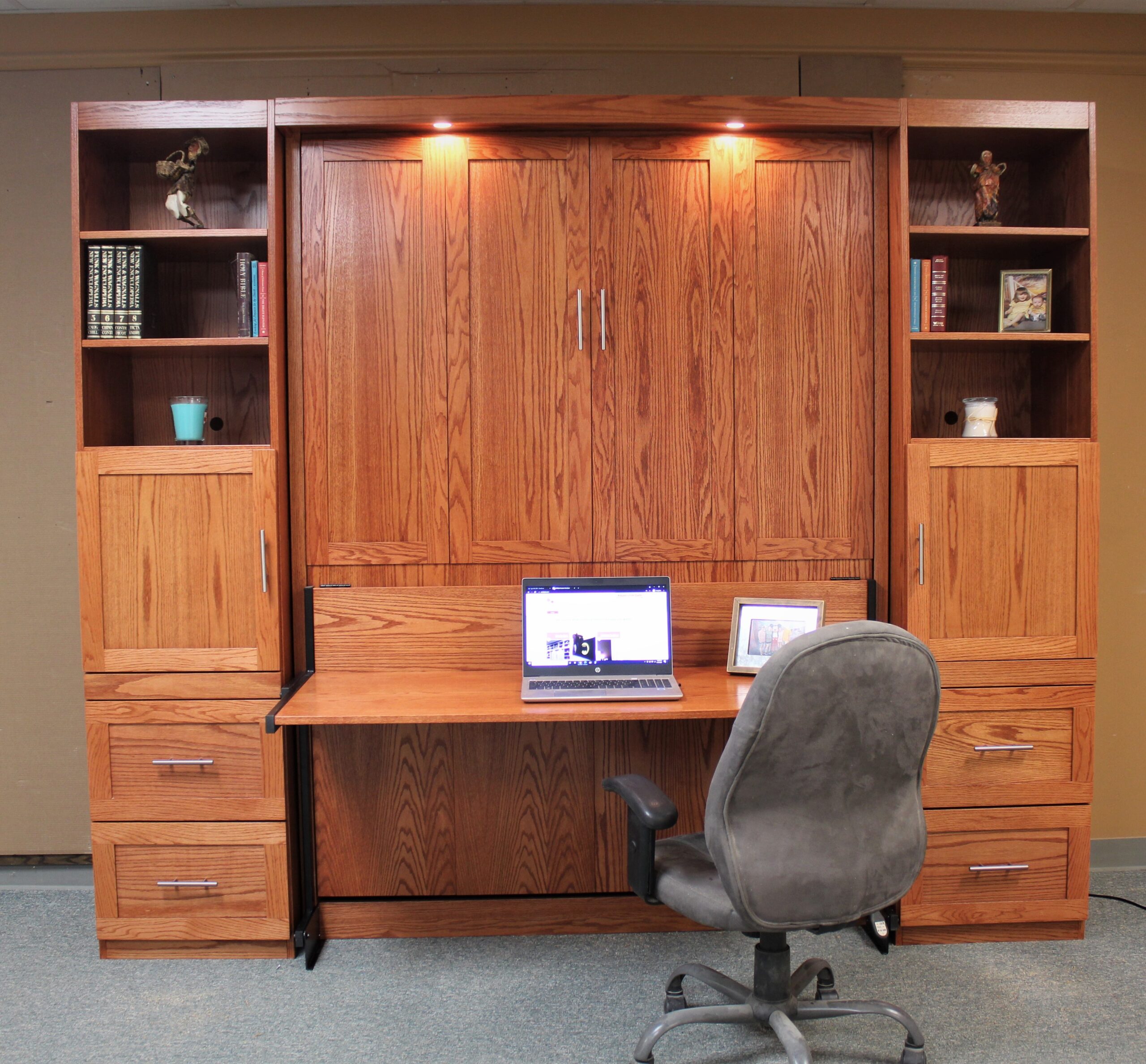 Gunstock Templeton Murphy Bed Front View of Bed Shown Closed