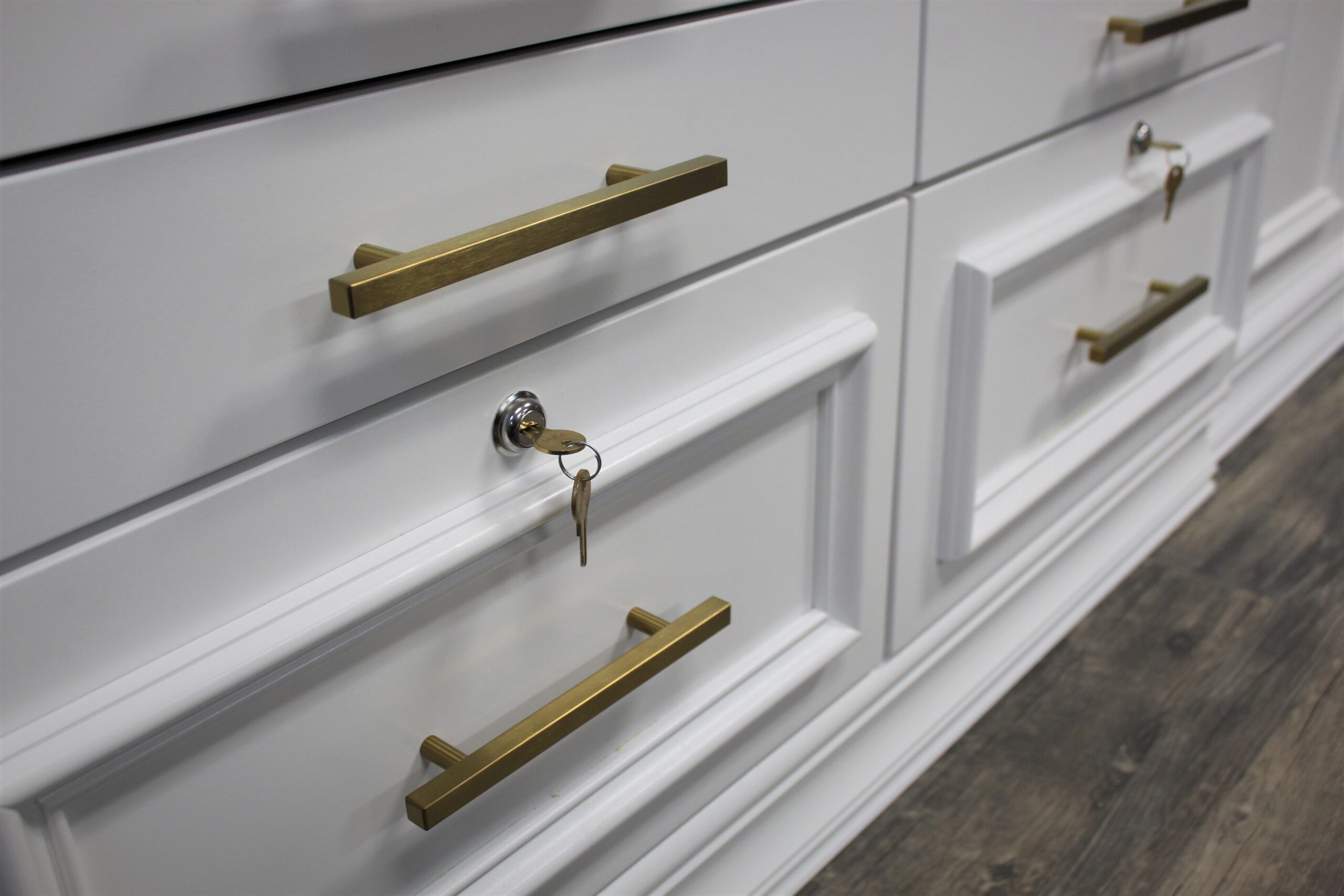 White New Yorker File Dresser Locks