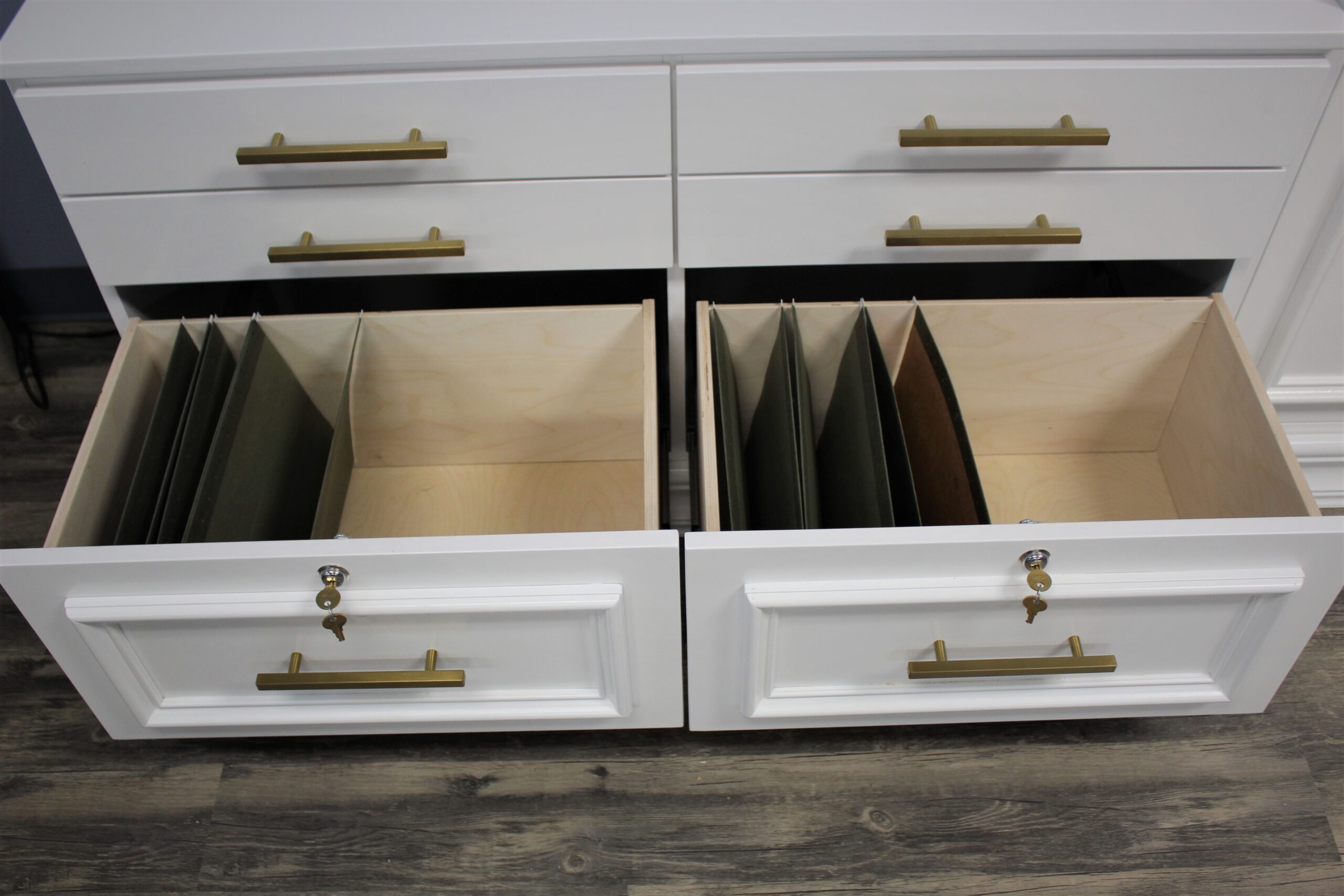 White New Yorker File Dresser Drawers Open