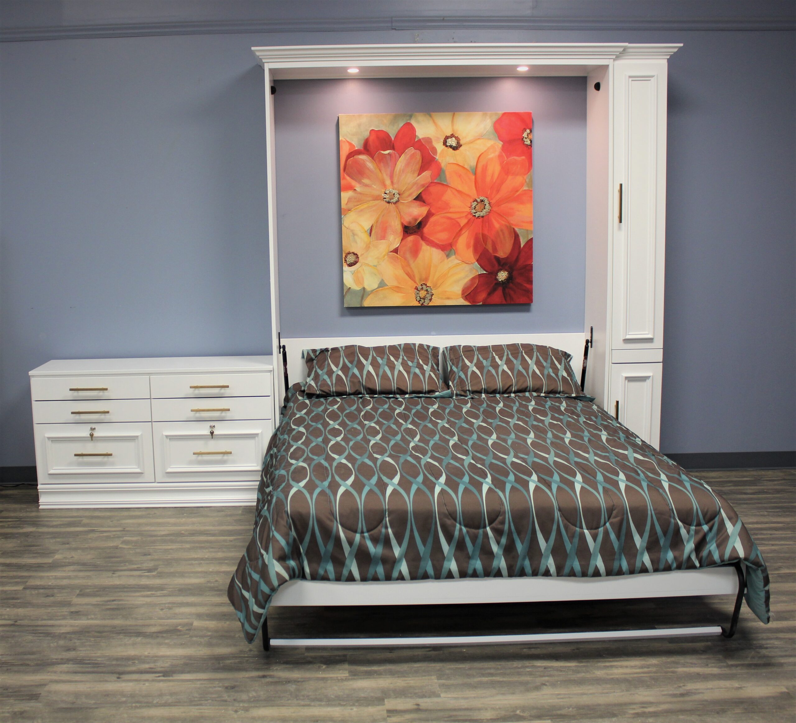 White New Yorker Front View Bed Open