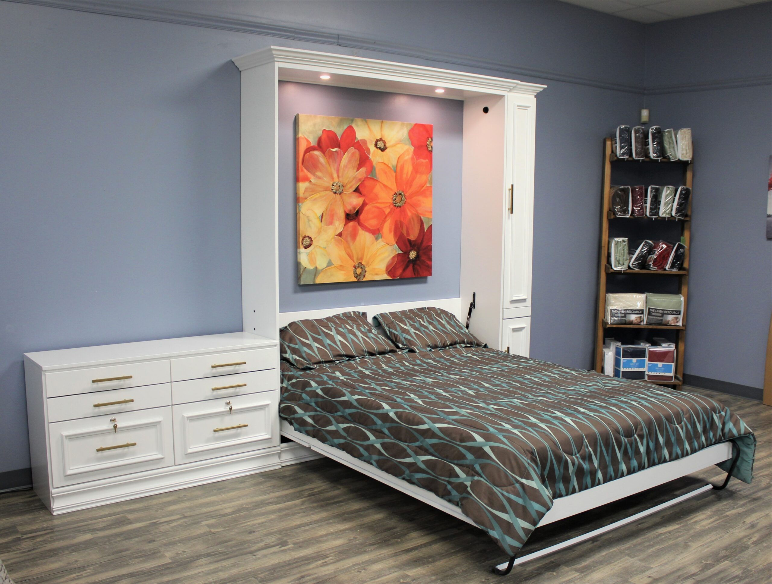 White New Yorker Side View Bed Open