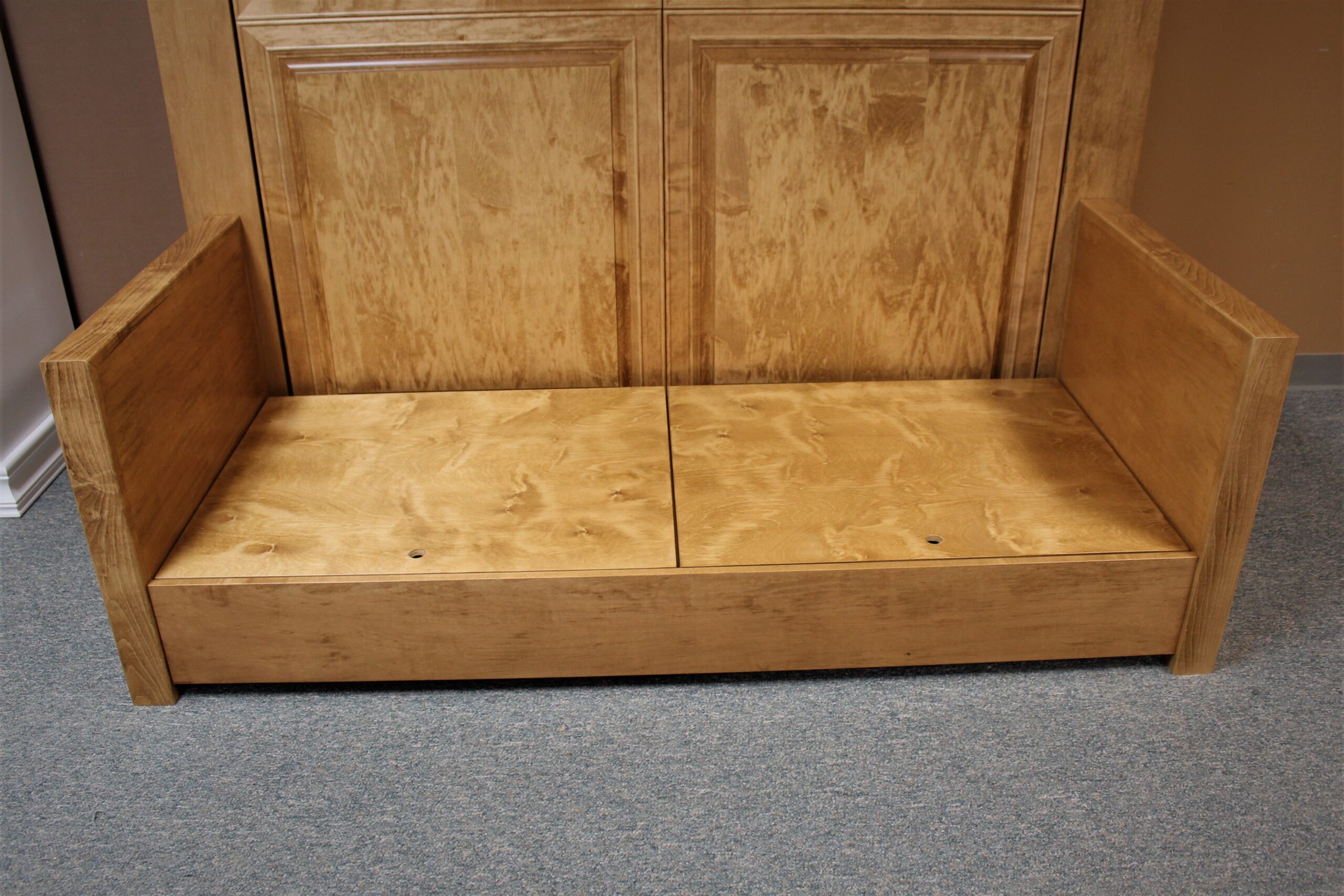 Golden Oak Jordan Murphy Bed with Sofa Storage