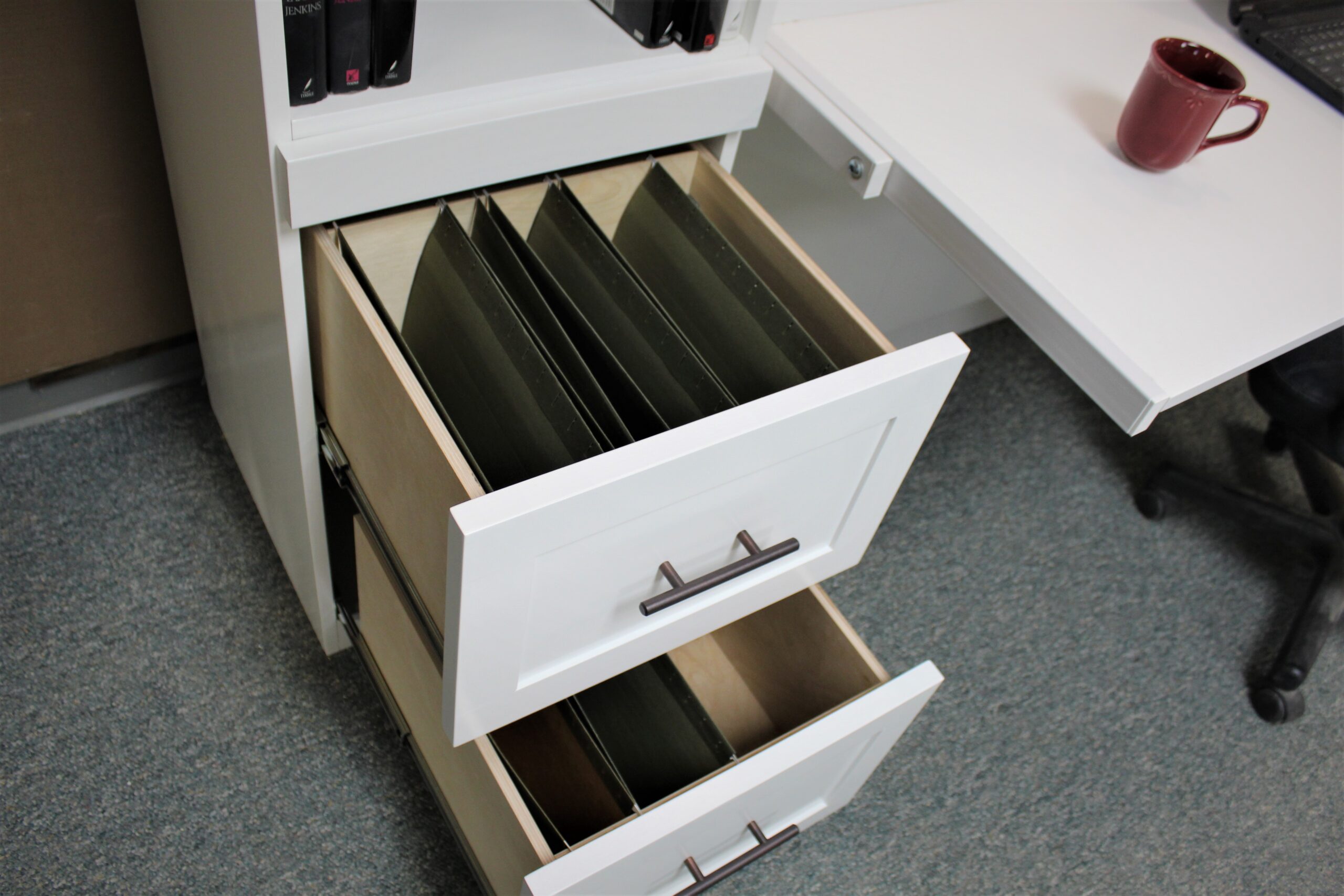 Templeton Murphy Bed File Drawers Open