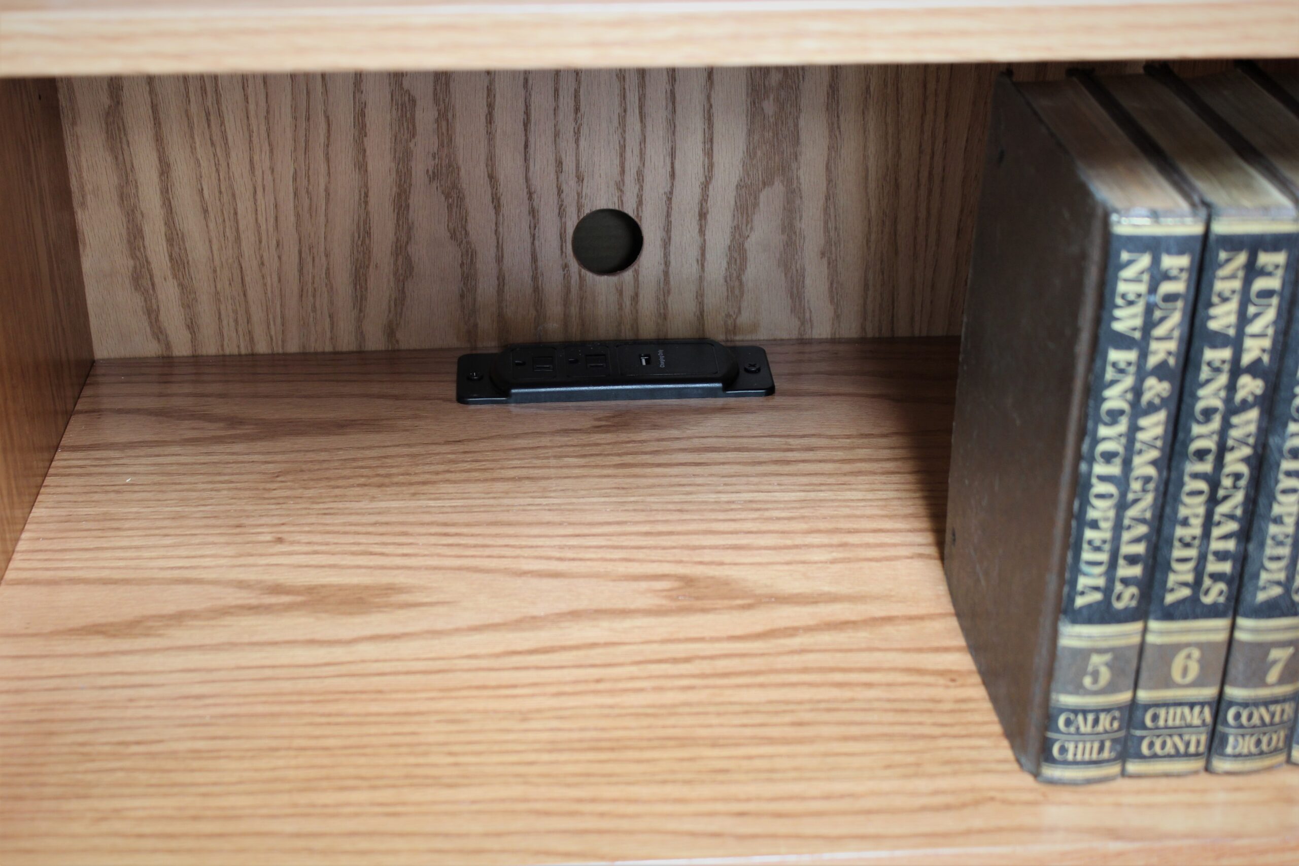 FLW Murphy Bed Bookcase Charging Station