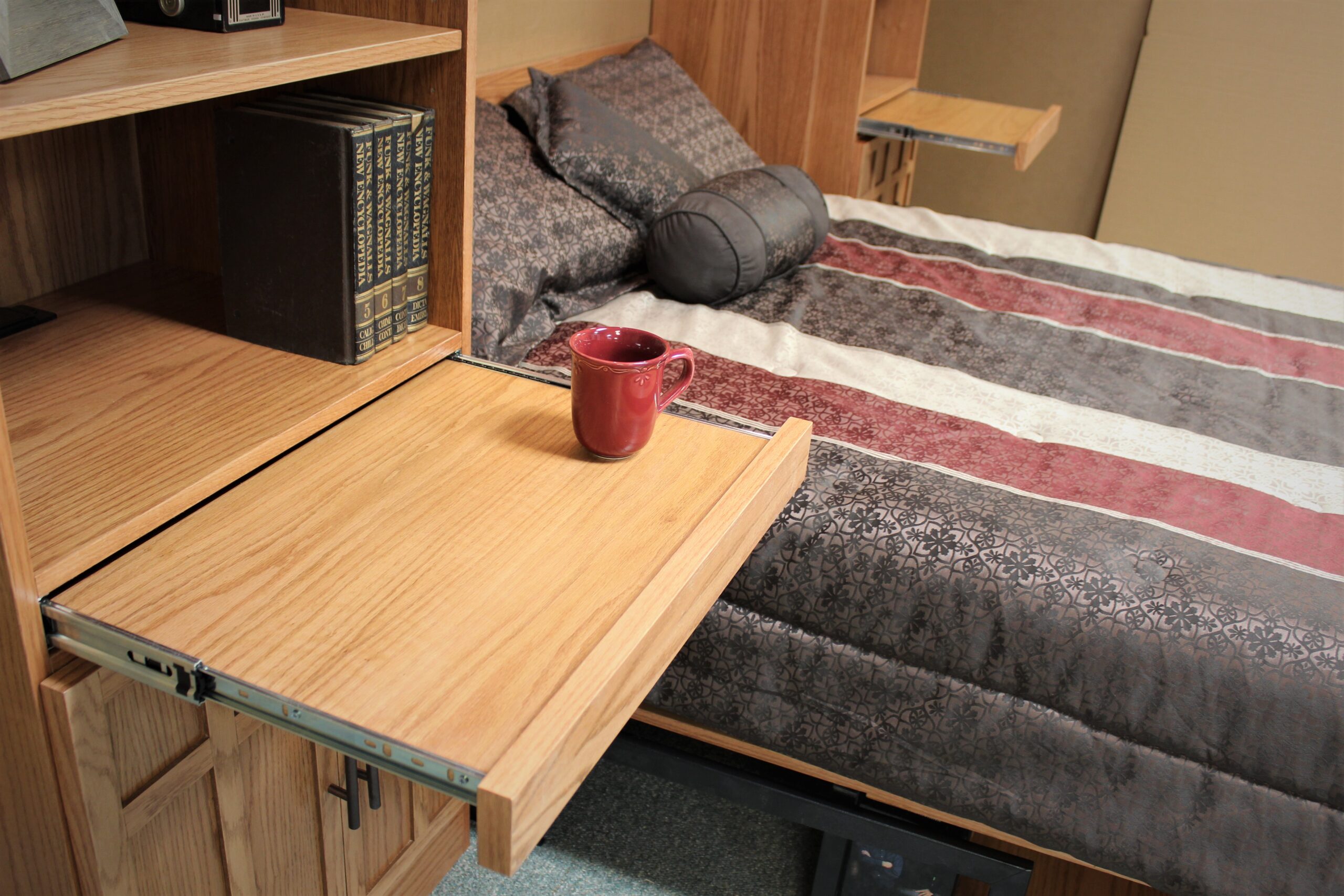 FLW Murphy Bed Open Drink Tray