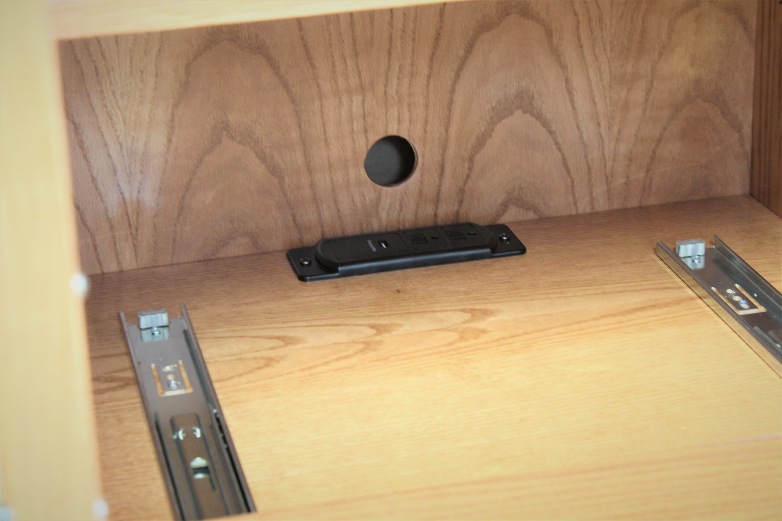 FLW Murphy Bed Bookcase Charging Station