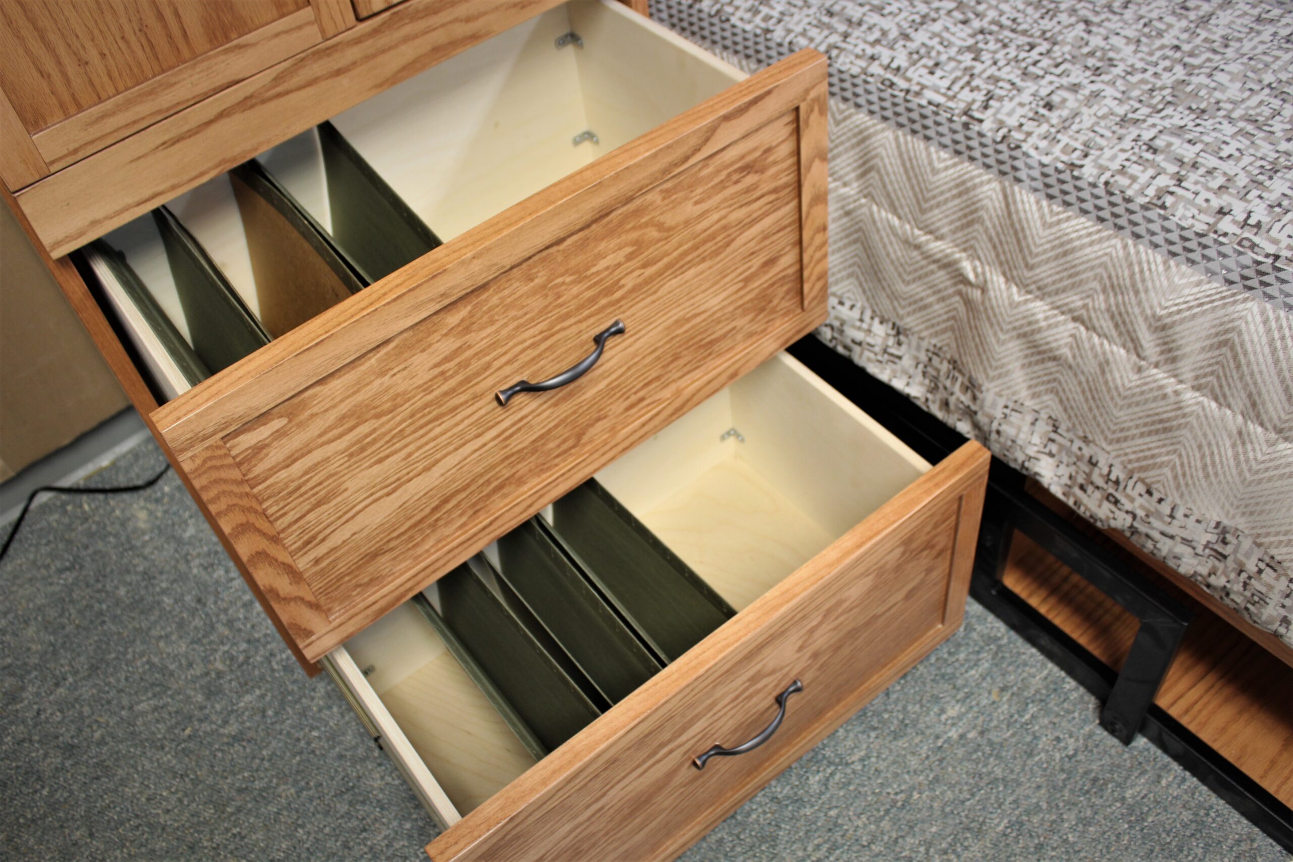 FLW Murphy Bed File Drawers Open