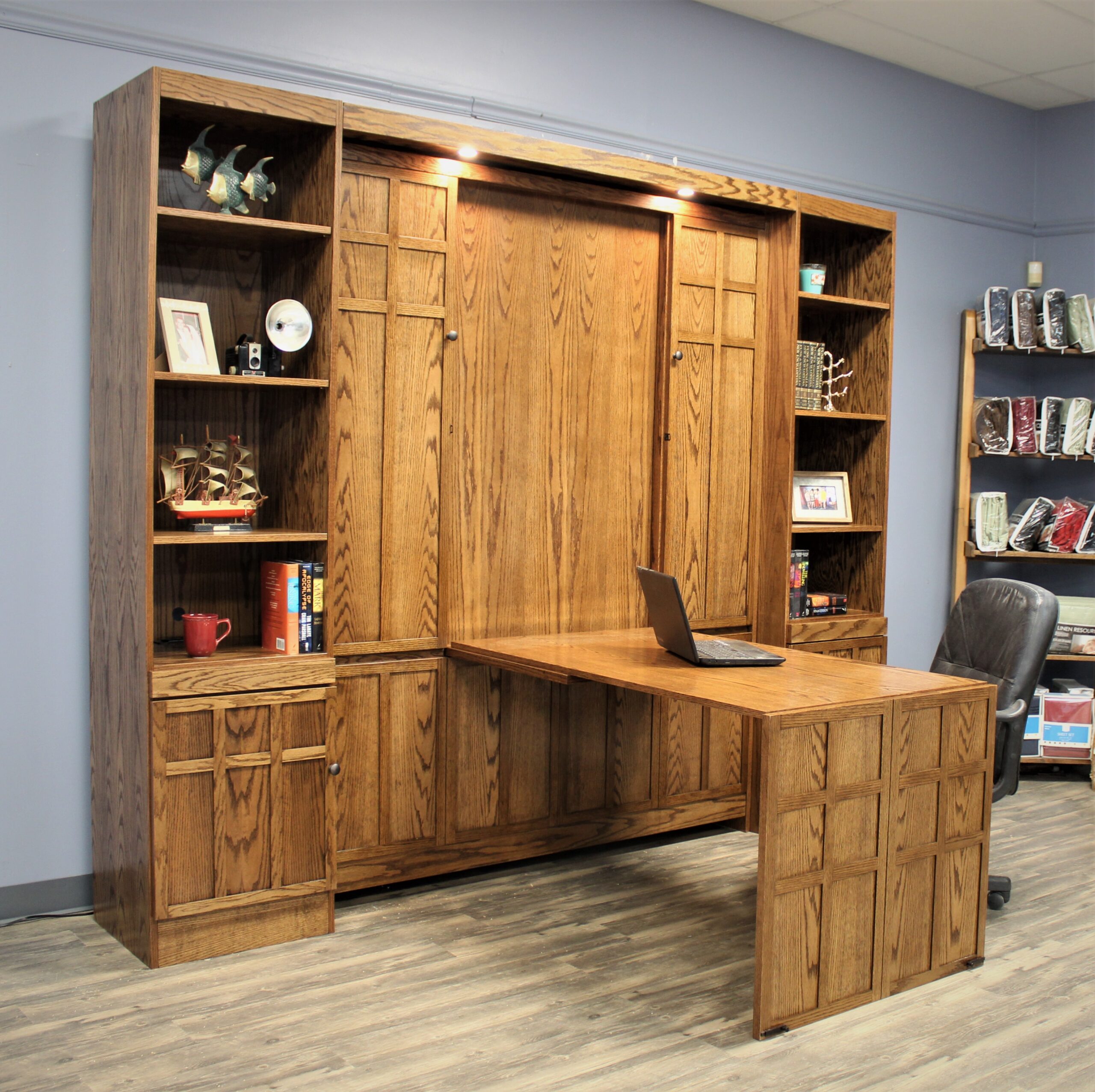 FLW Murphy Bed Side Closed Desk Open