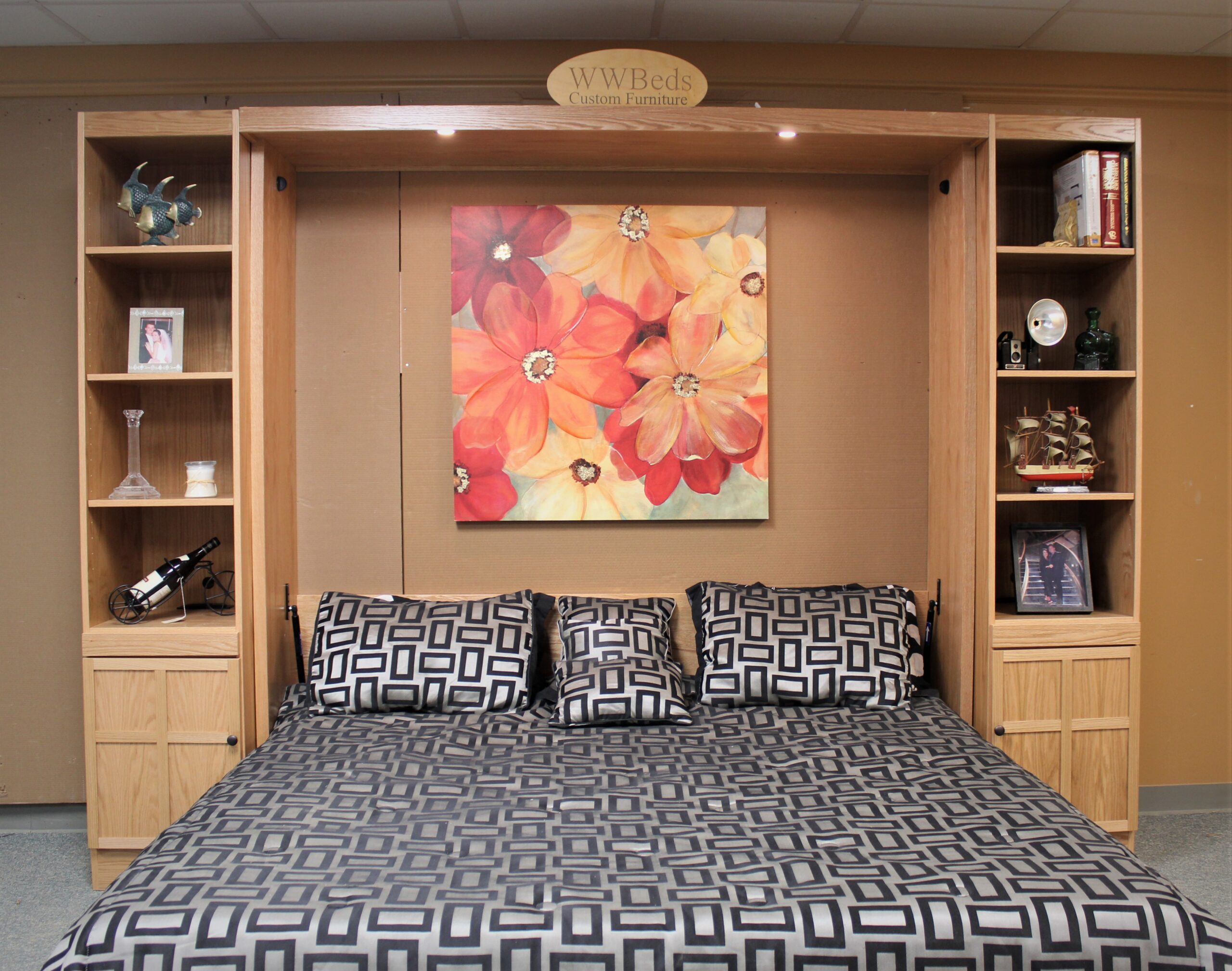 FLW Murphy Bed Front Open