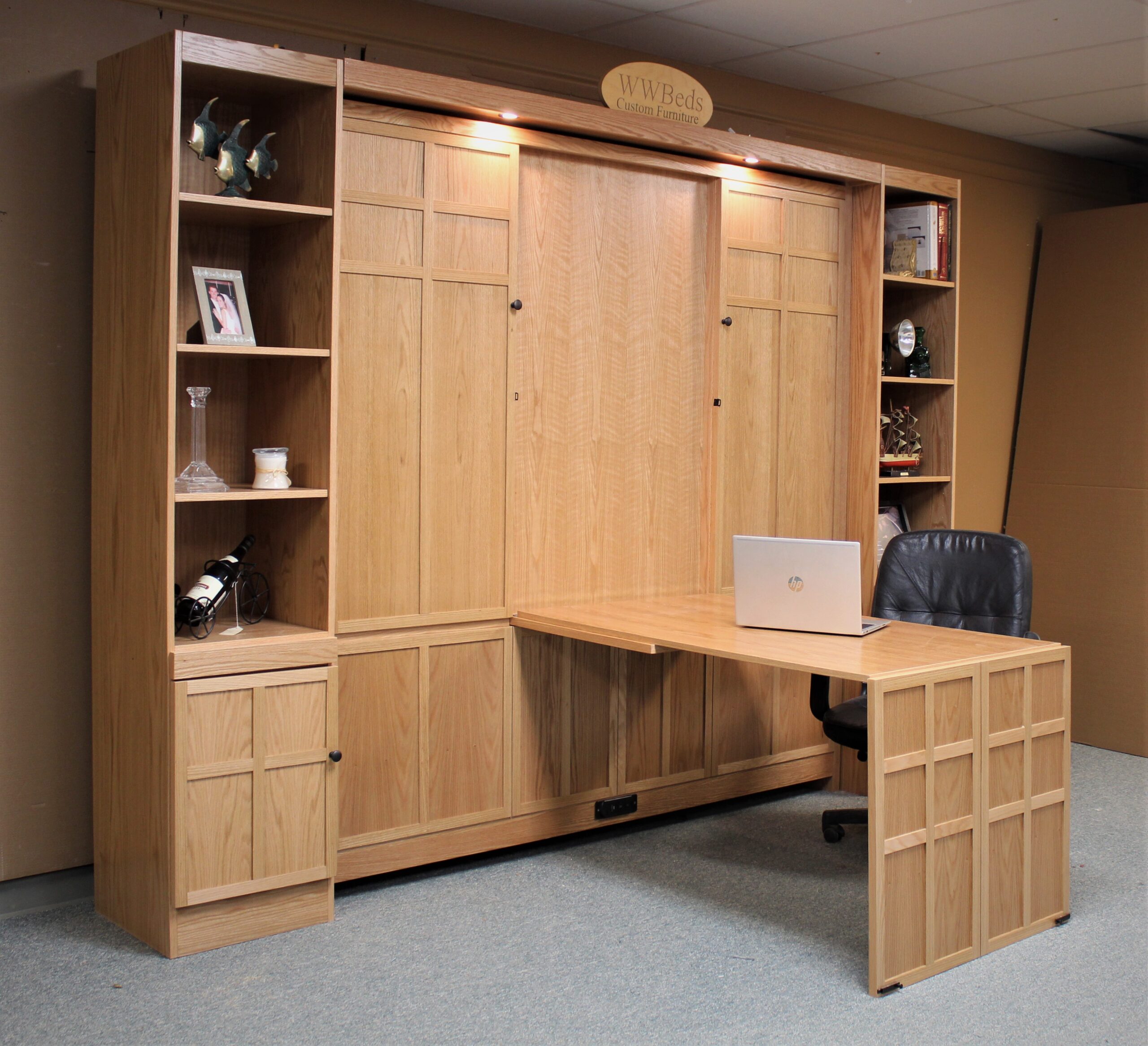 FLW Murphy Bed Side Desk Open