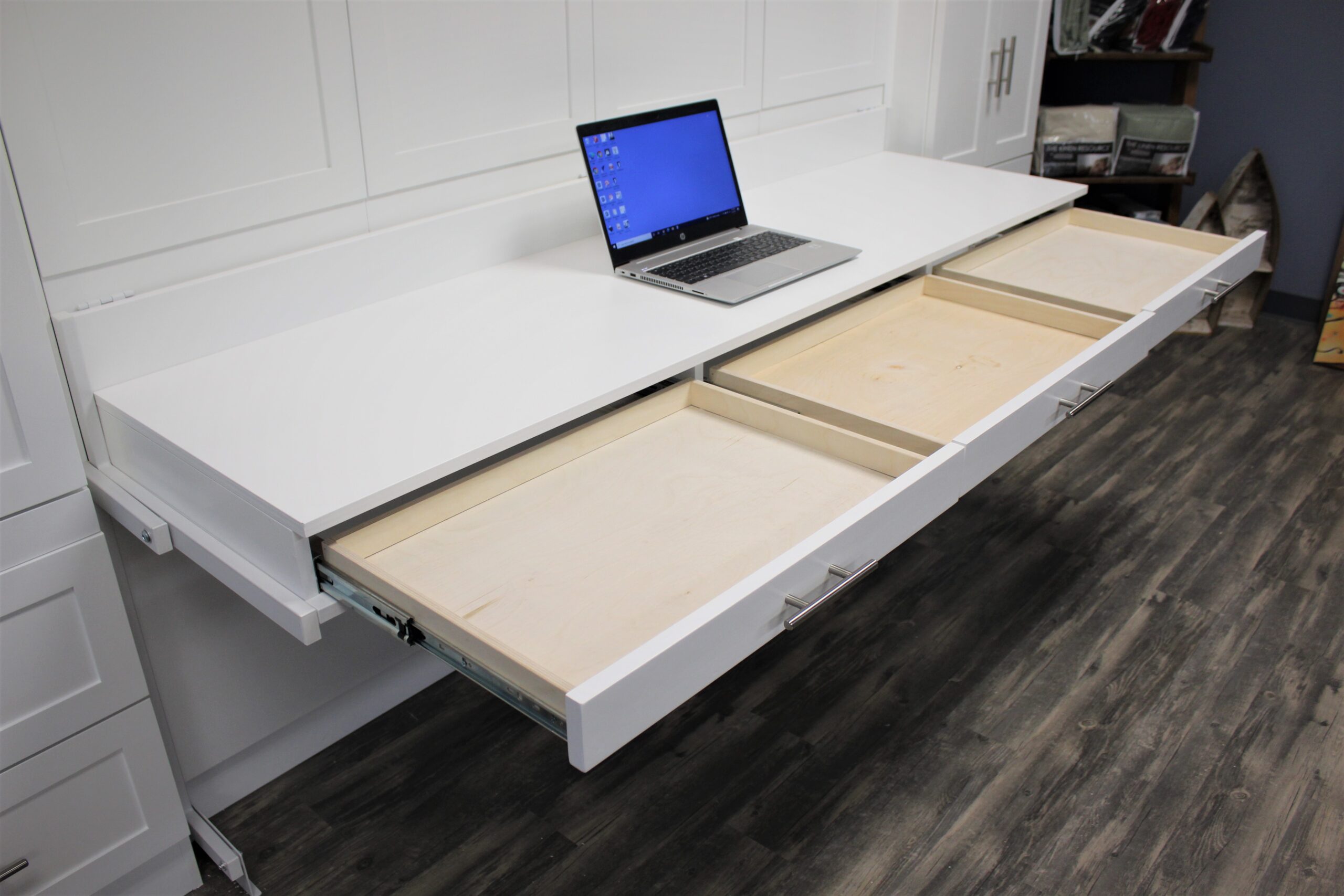 Templeton Murphy Bed Vanity Drawers Open