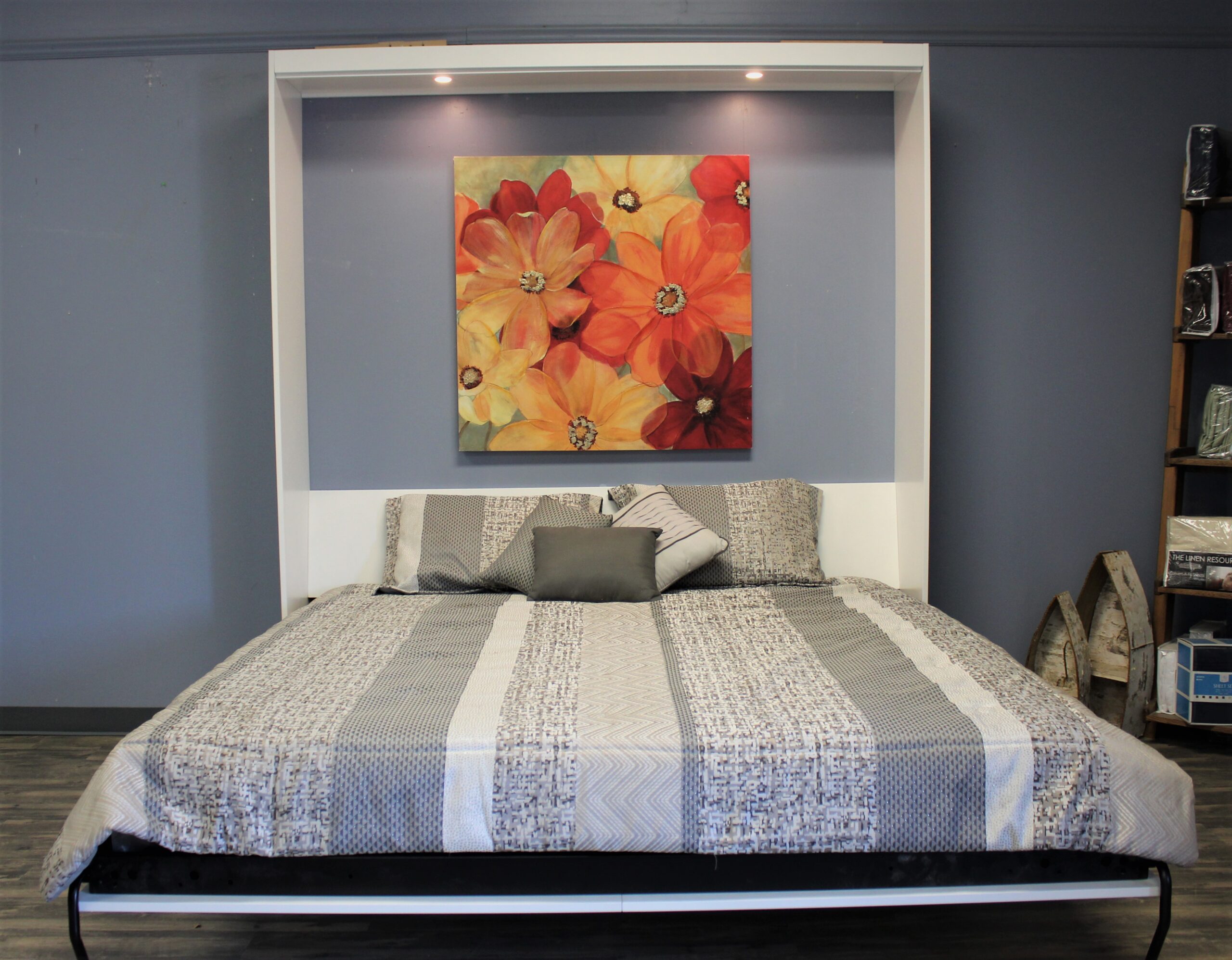 Manhattan Murphy Bed Front View of Bed Shown Open