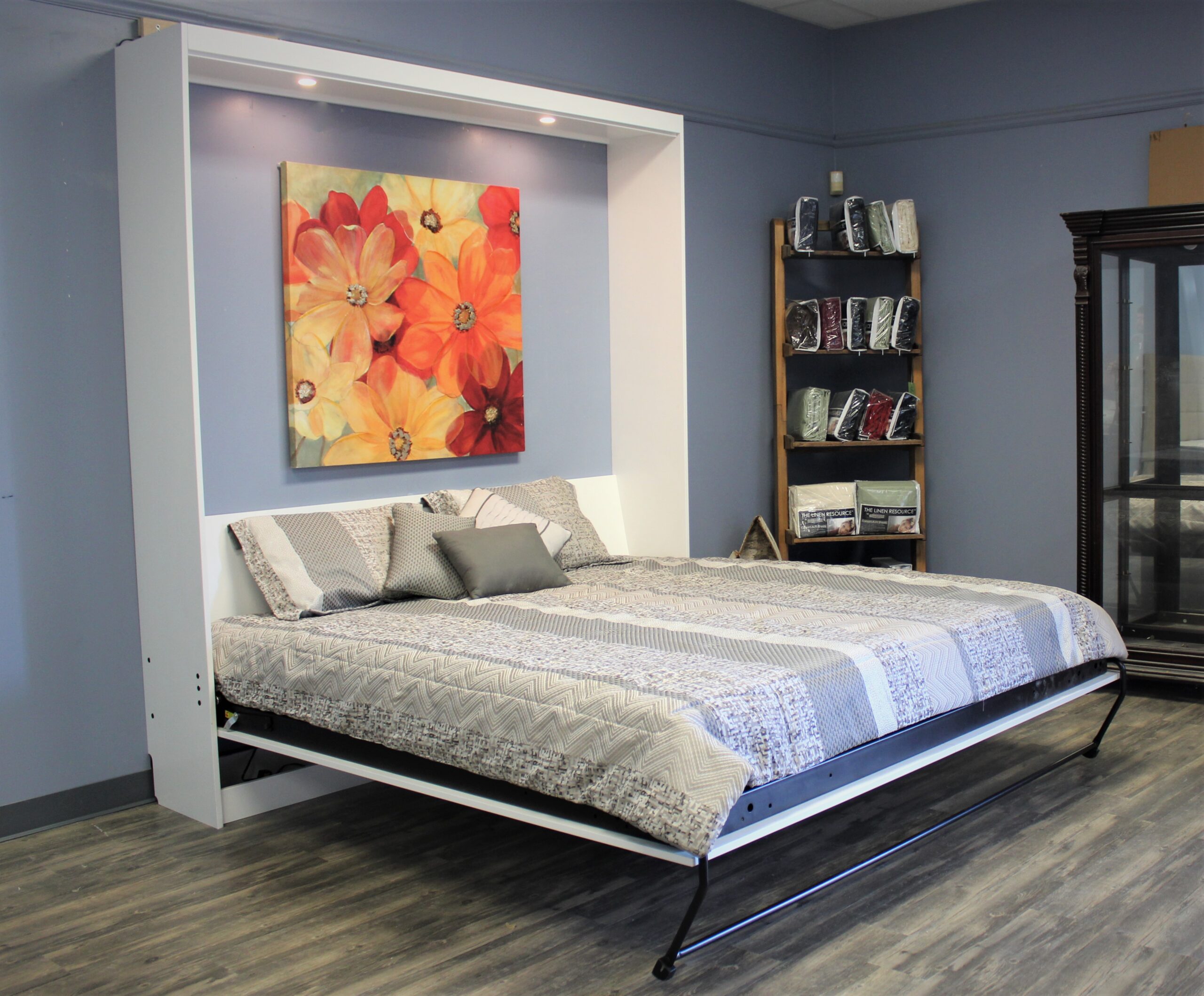 Manhattan Murphy Bed Side View of Bed Shown Open