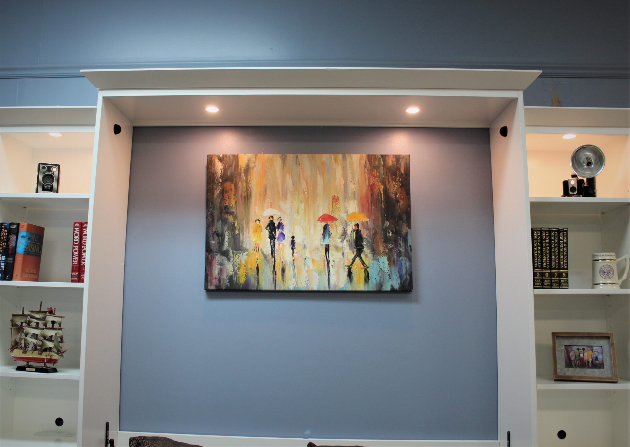 Entertainment Center Murphy Bed LED Inset Murphy Bed Lights