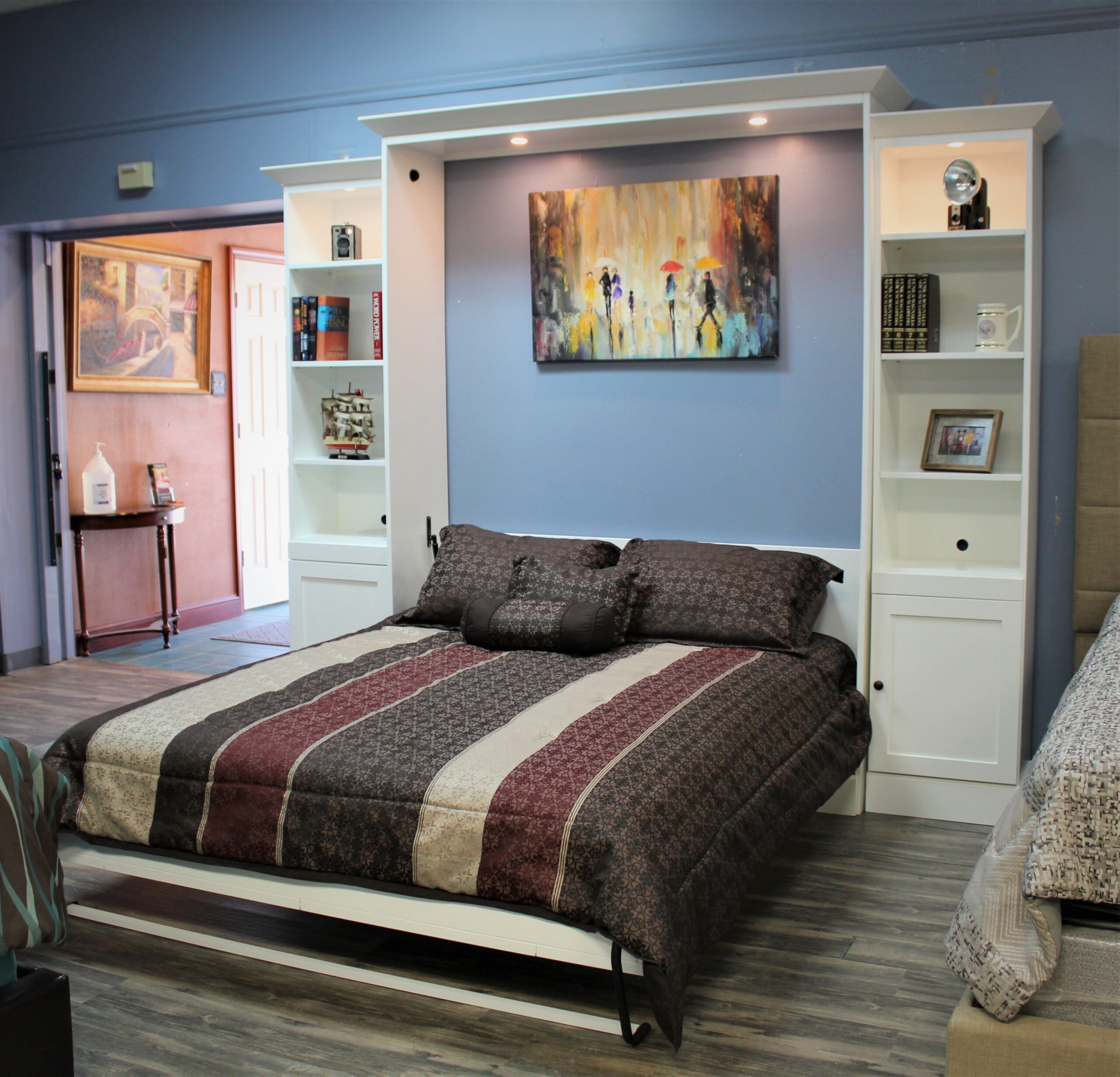 Entertainment Center Murphy Bed Shown Open