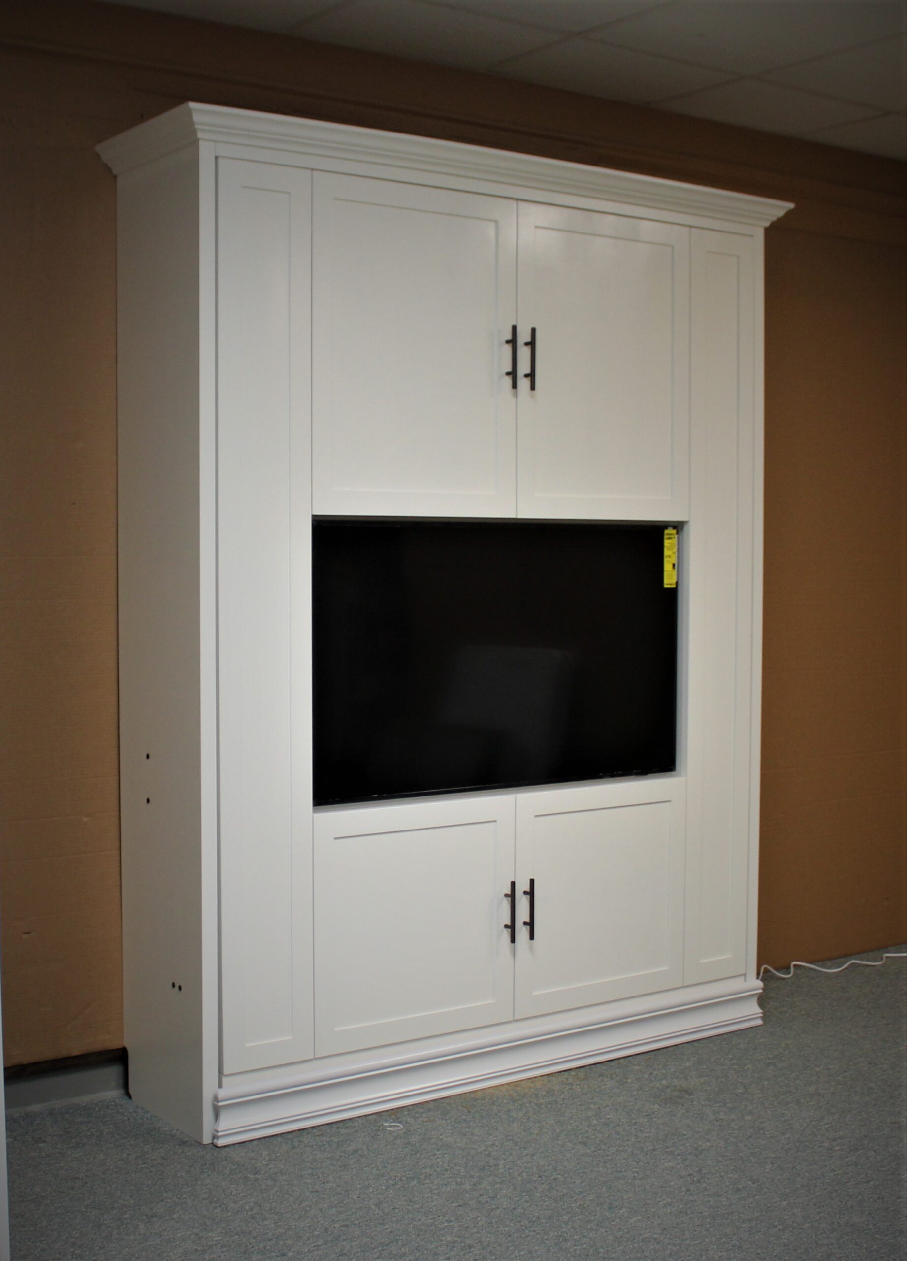 Entertainment Center Murphy Wall Bed Shown Closed Side View