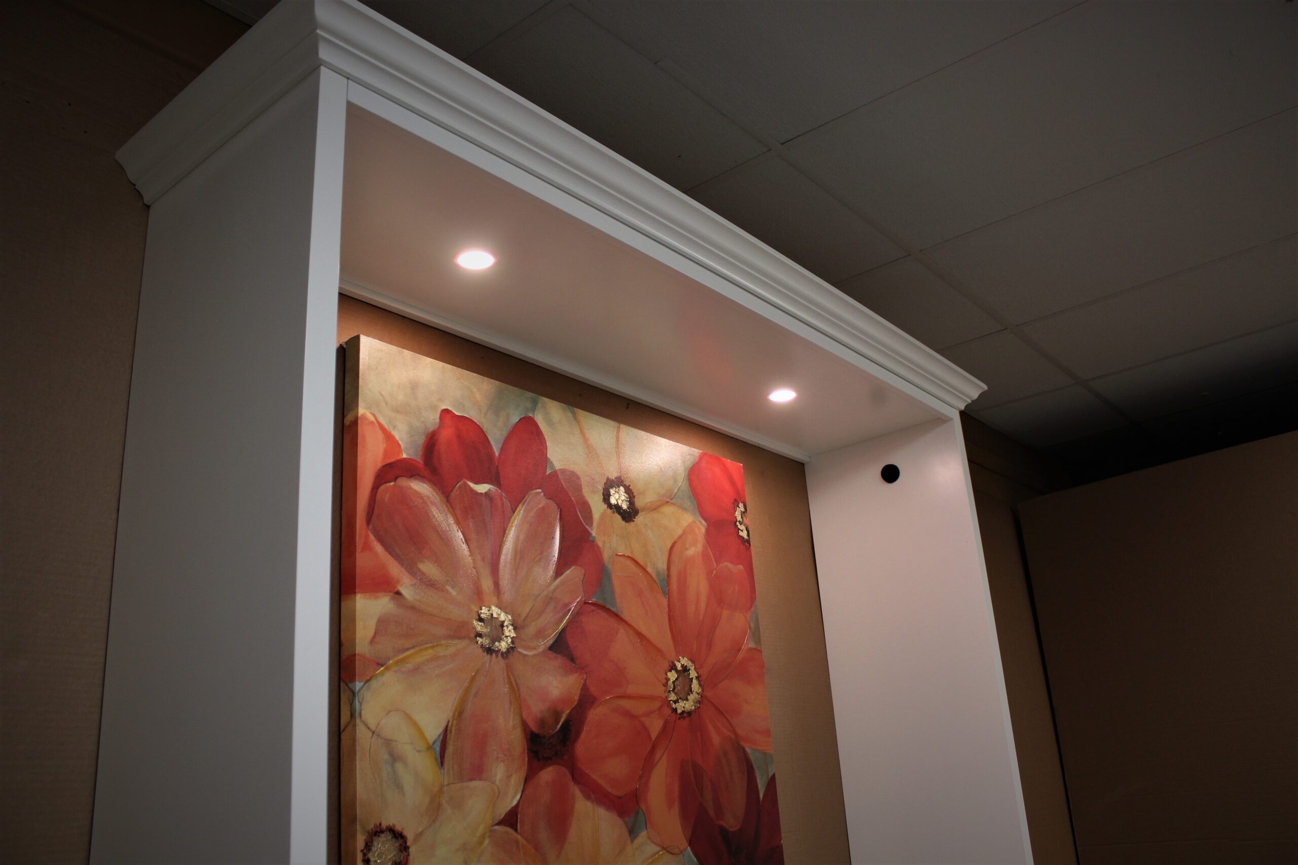 Entertainment Center Murphy Wall Bed LED Inset Murphy Bed Lights