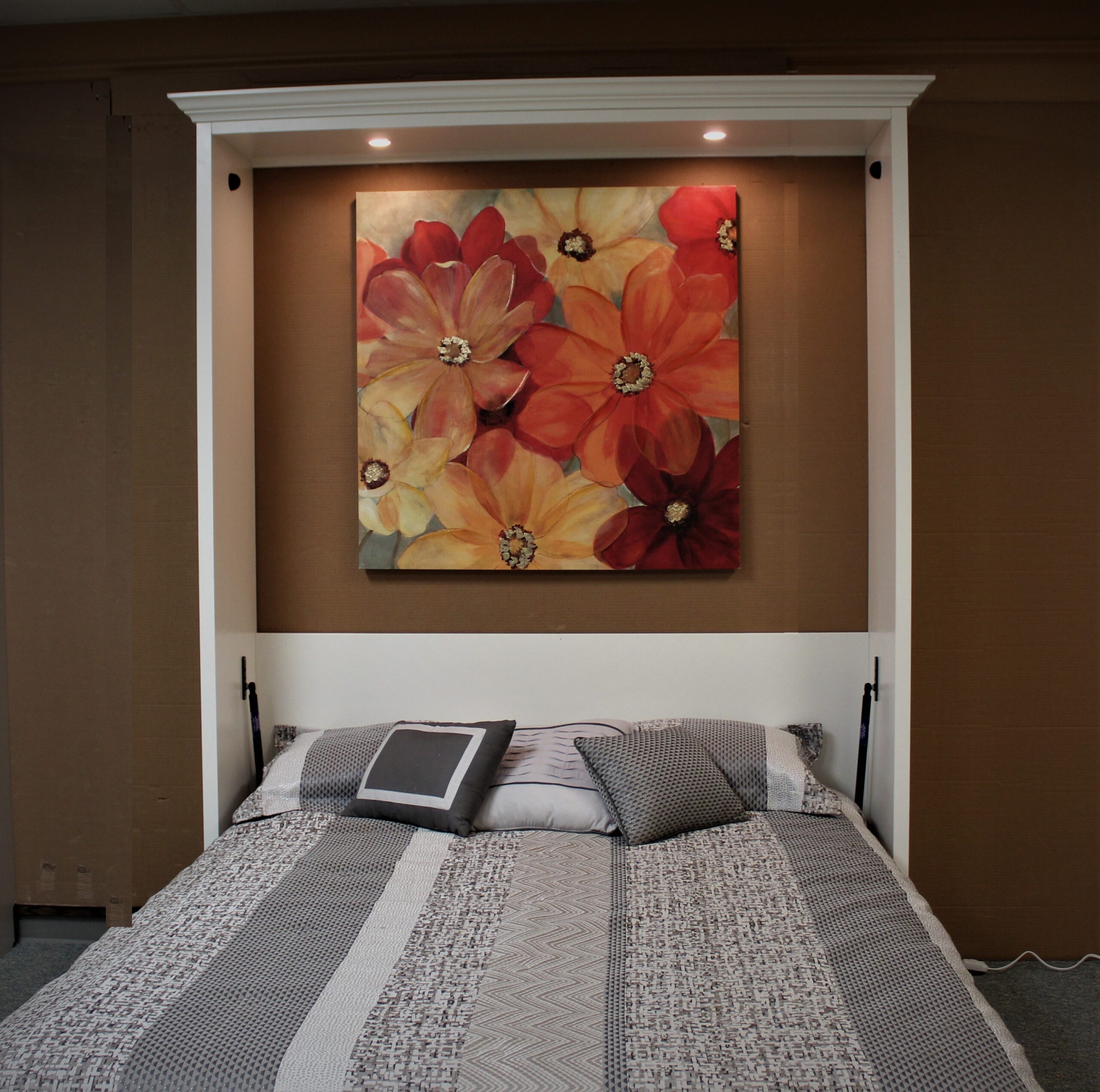 Entertainment Center Murphy Wall Bed Shown Open