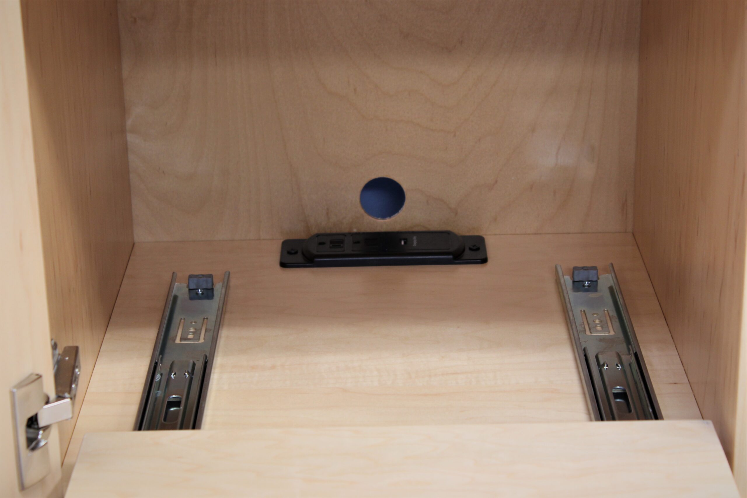 Alpine Murphy Bed Bookcase Charging Station