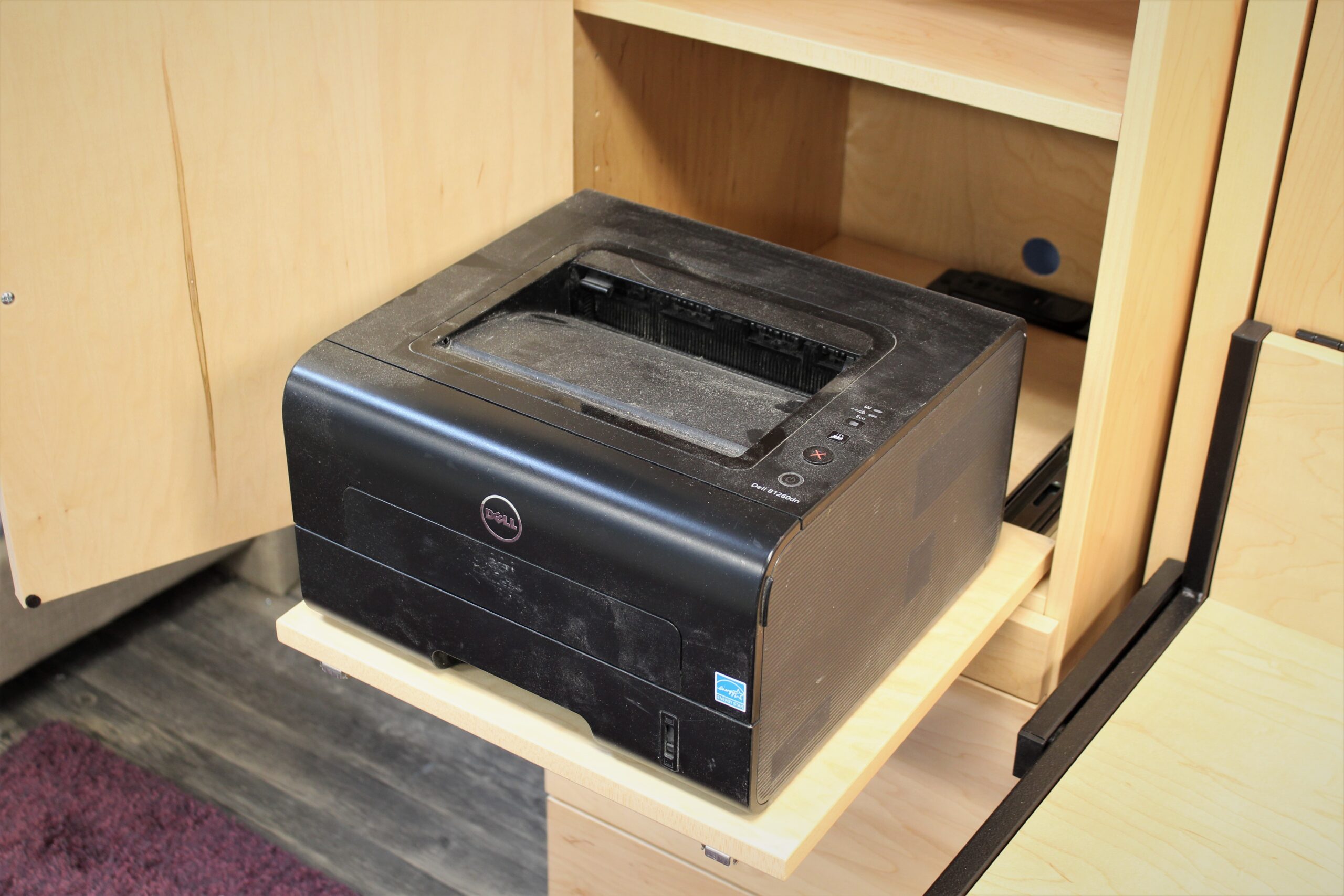 Alpine Murphy Bed Printer Pull-Out