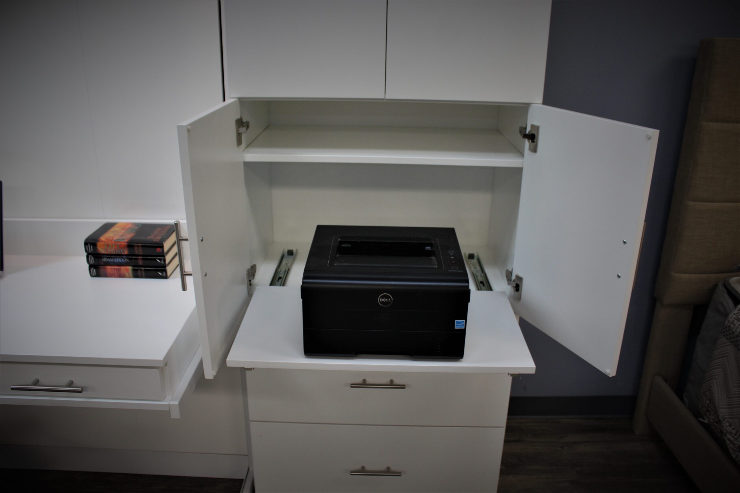 Alpine Murphy Bed Printer Pull-Out