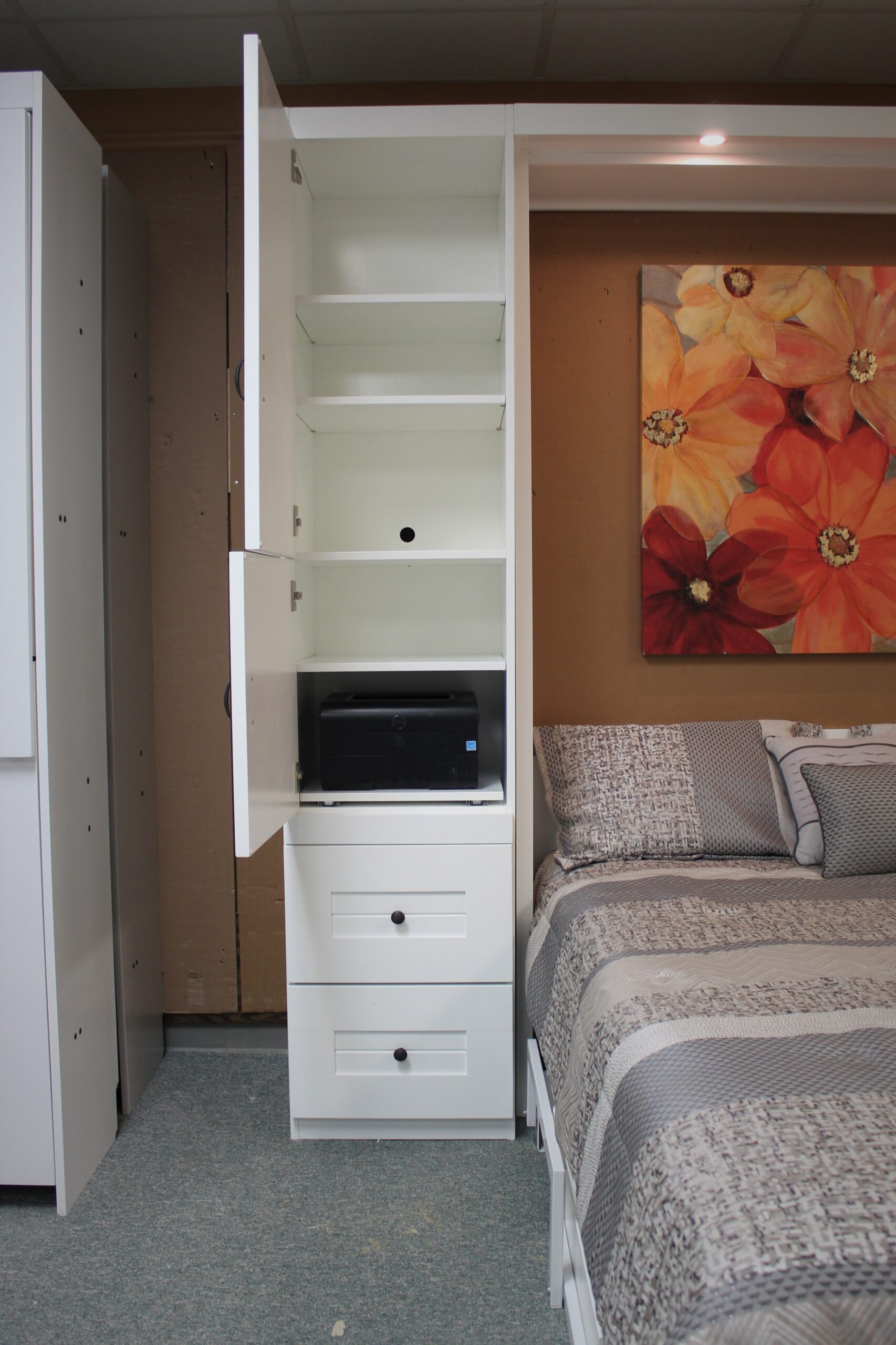 Barn Door Murphy Bed Left Bookcase