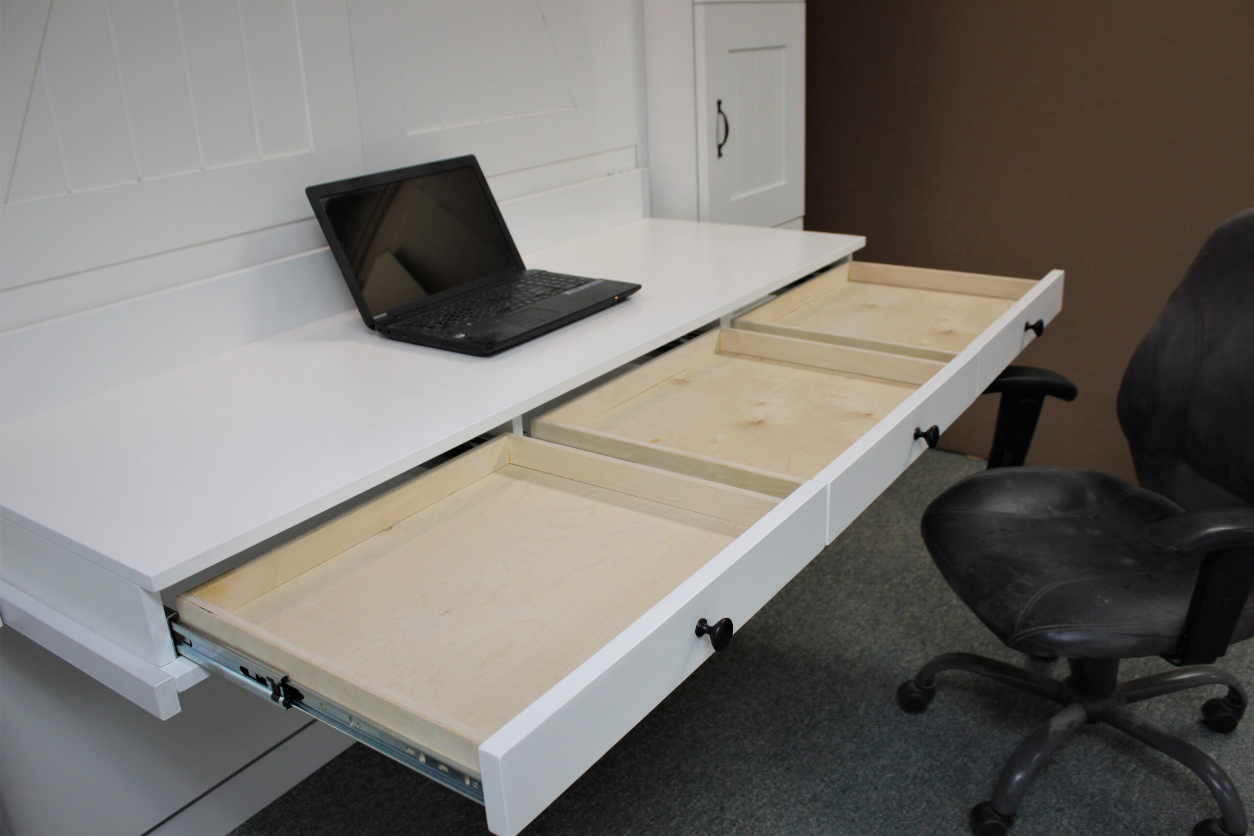 Barn Door Murphy Bed Pencil Drawers