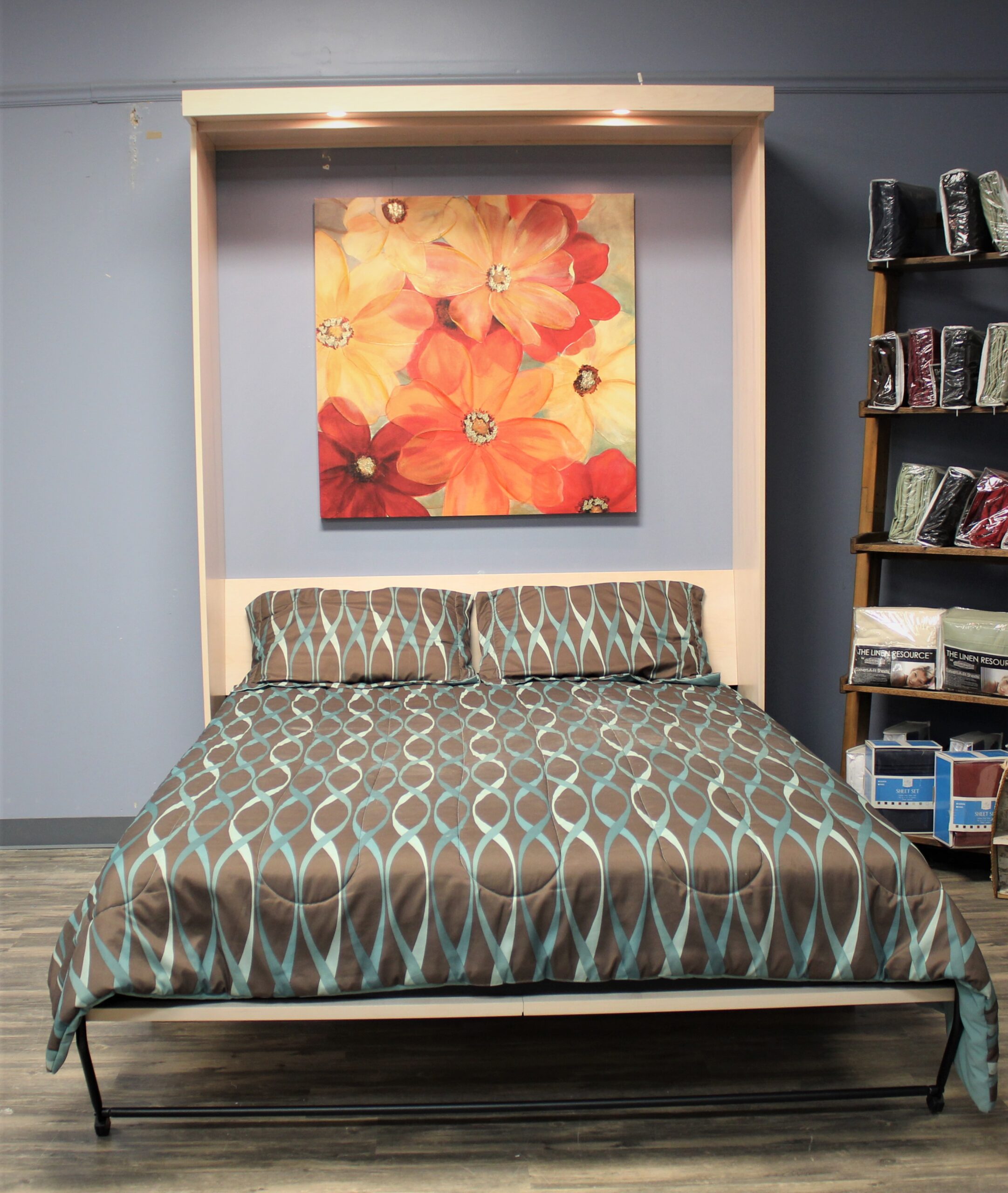 Barn Door Murphy Bed Shown Open