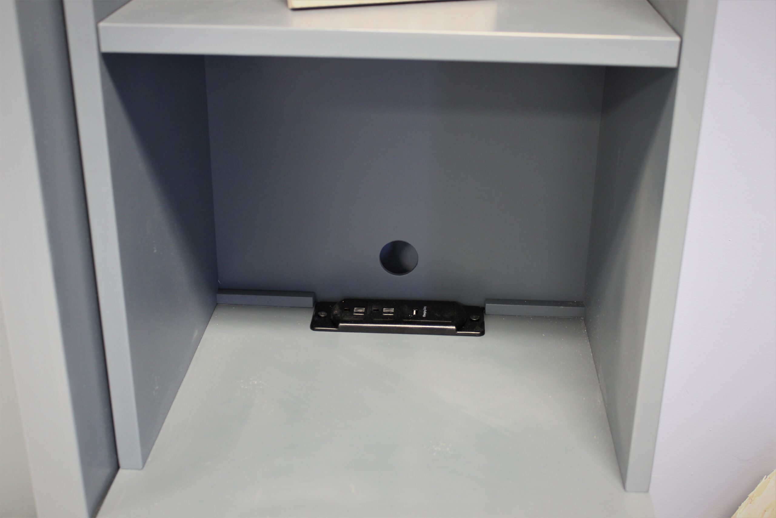 Barn Door Murphy Bed Bookcase Charging Station