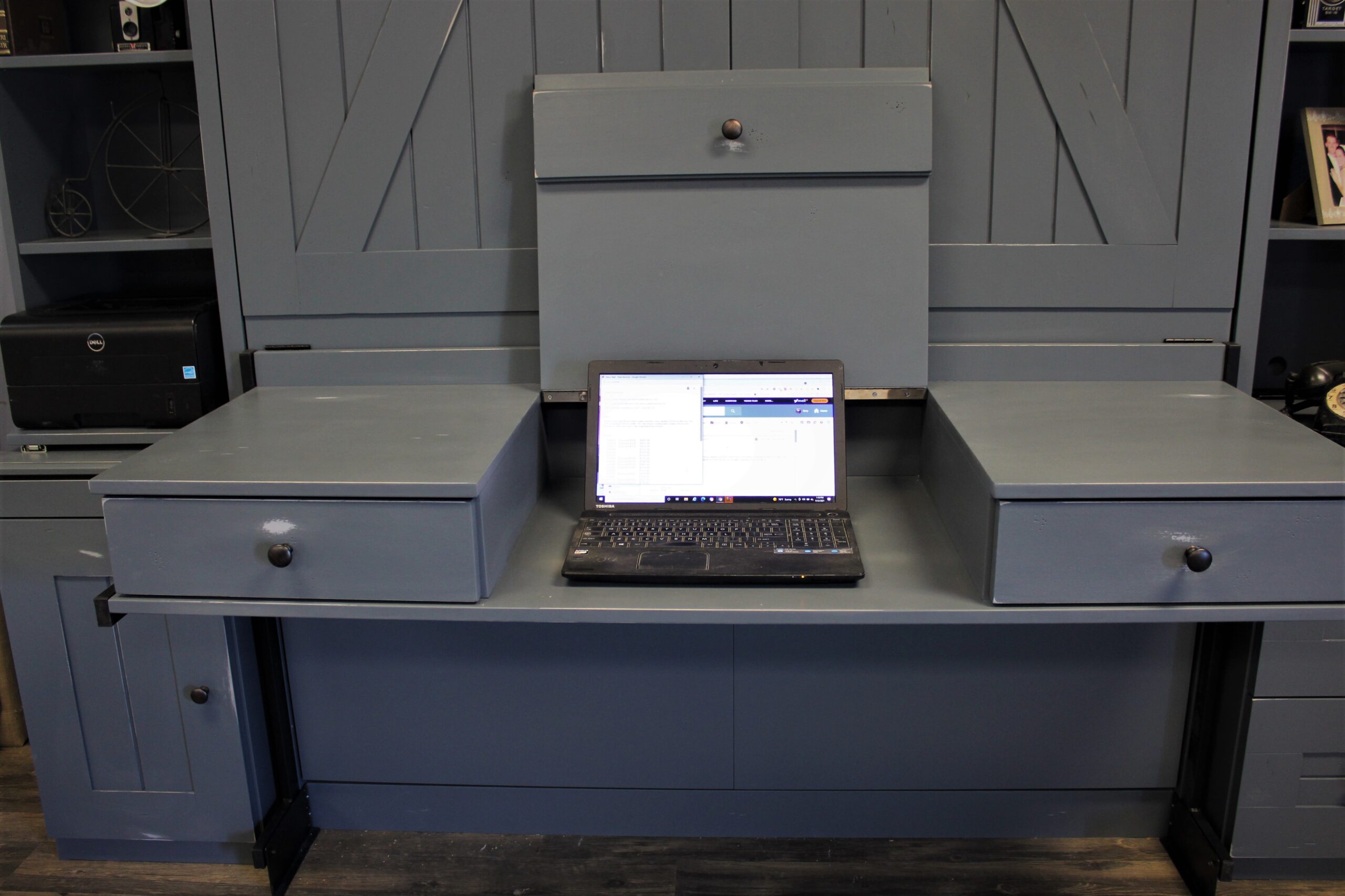 Barn Door Murphy Bed Lift Up Center Section