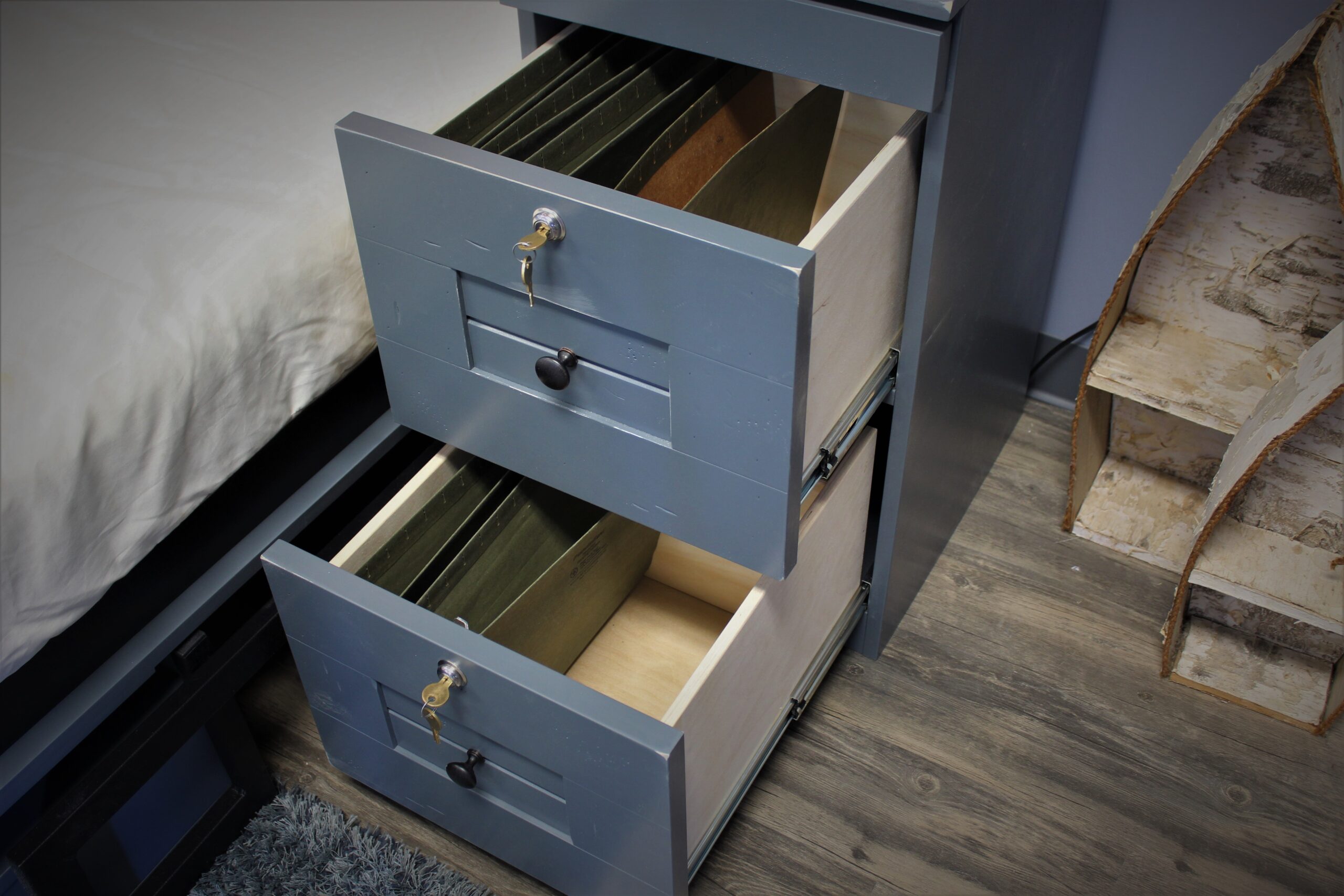 Barn Door Murphy Bed File Drawers