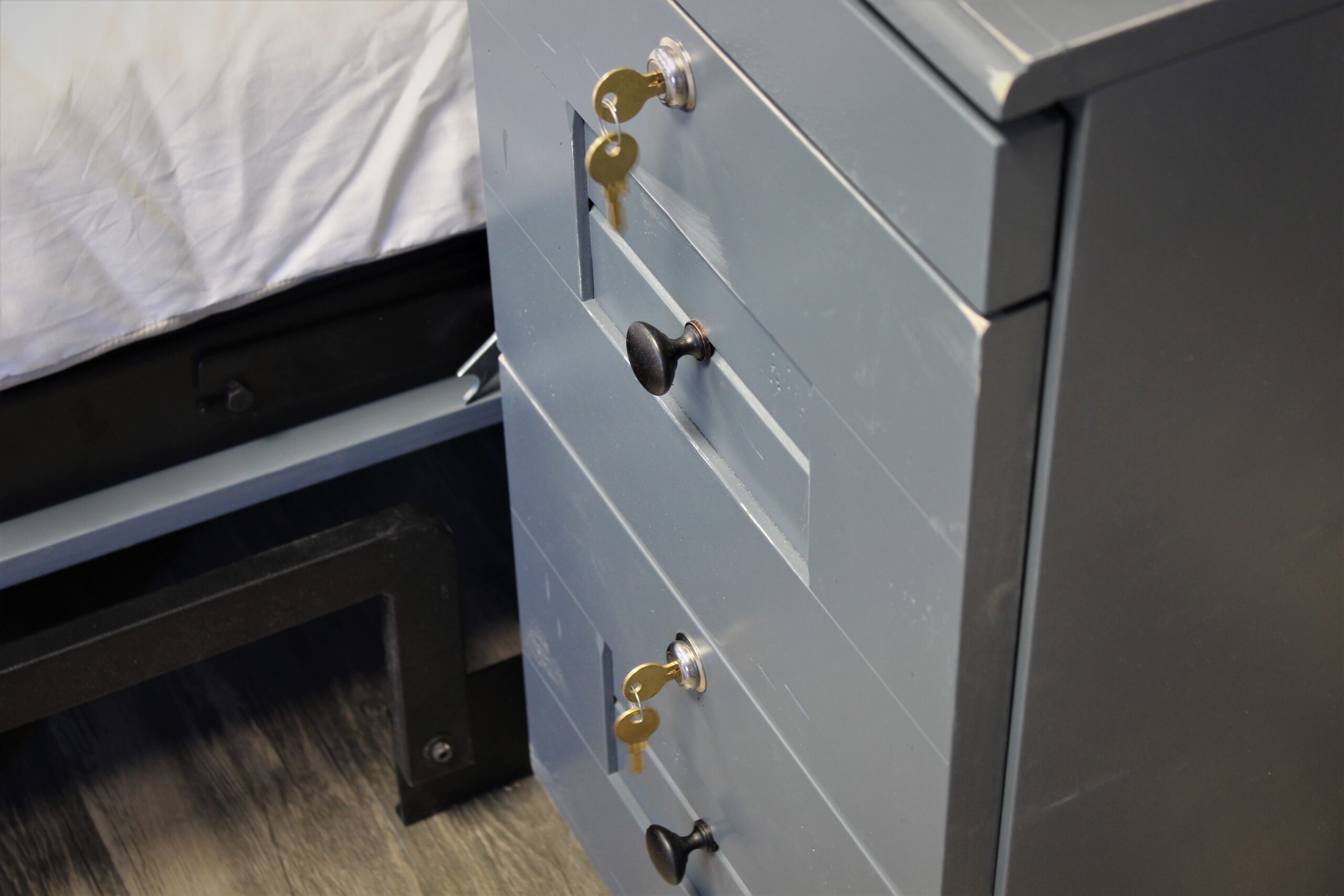 Barn Door Murphy Bed Close Up of Locks