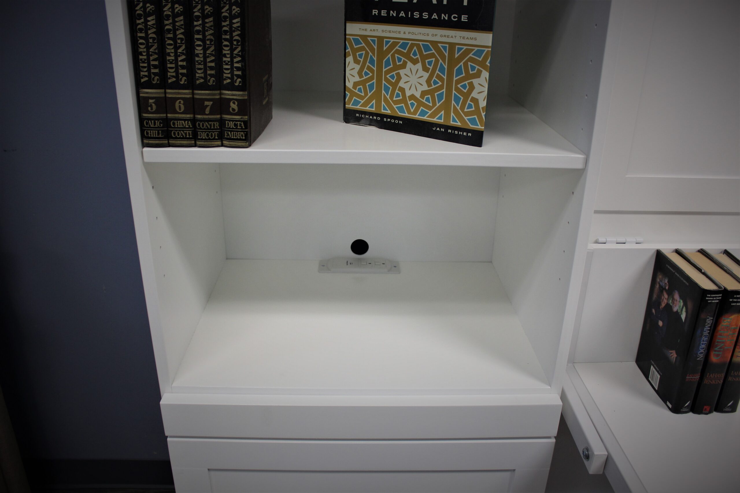Templeton Murphy Bed Bookcase Charging Station