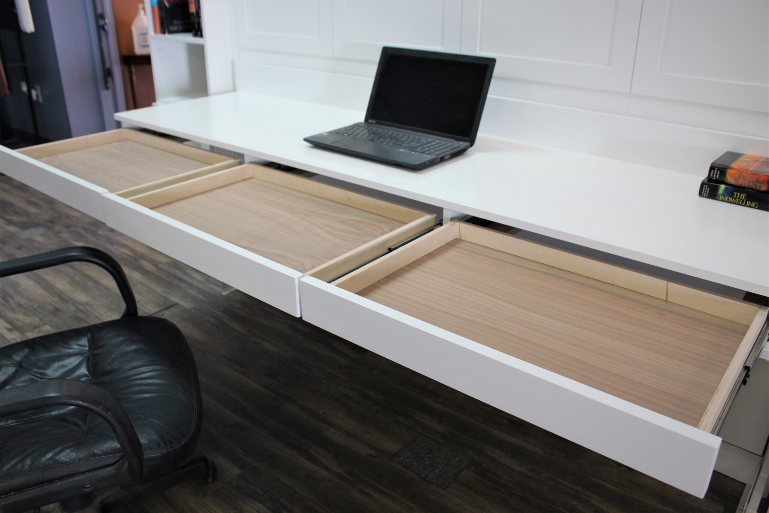 Templeton Murphy Bed Stay Level Desk Pencil Drawers Shown Open