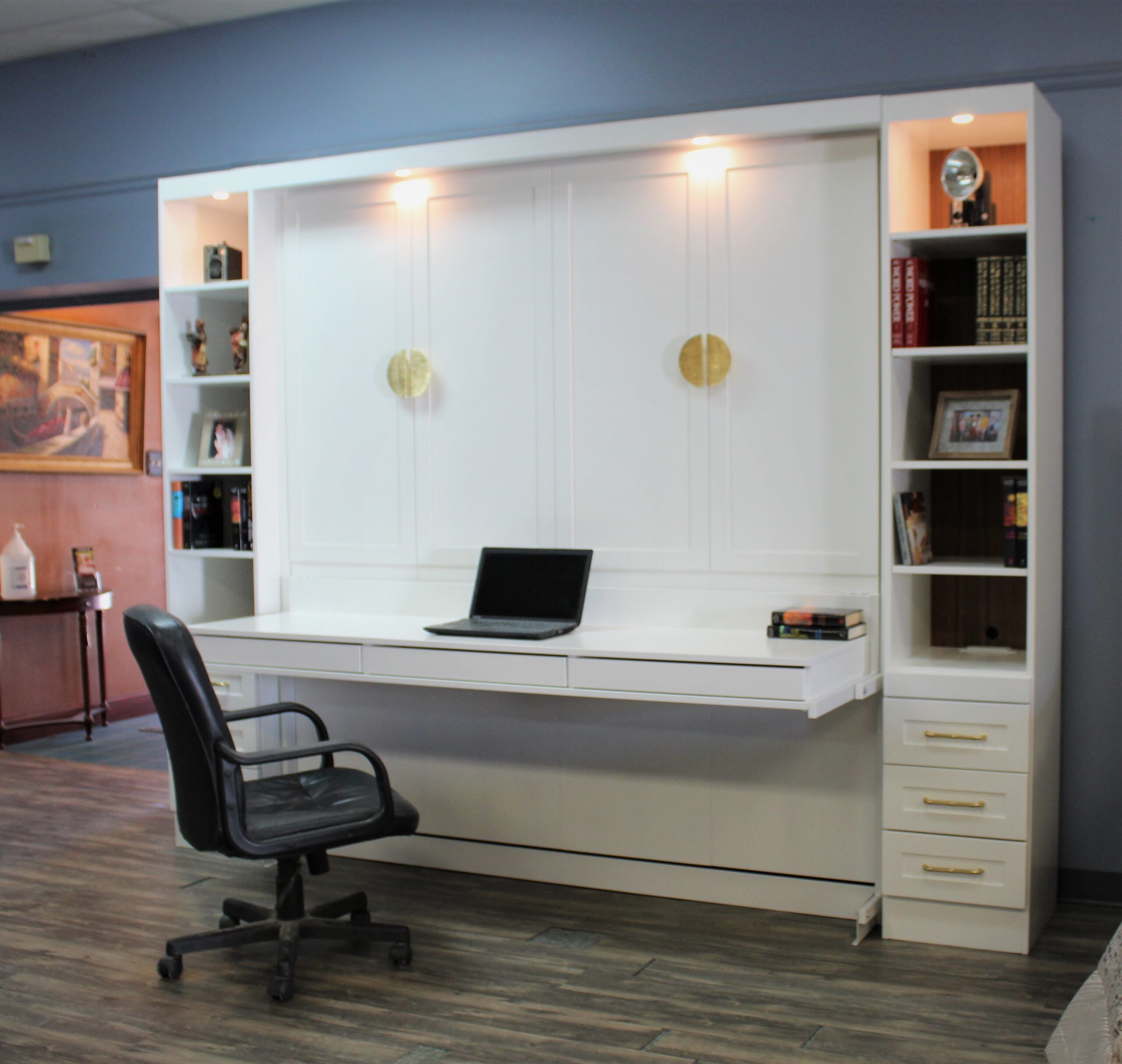 Templeton Murphy Bed Side View of Murphy Bed Shown Closed