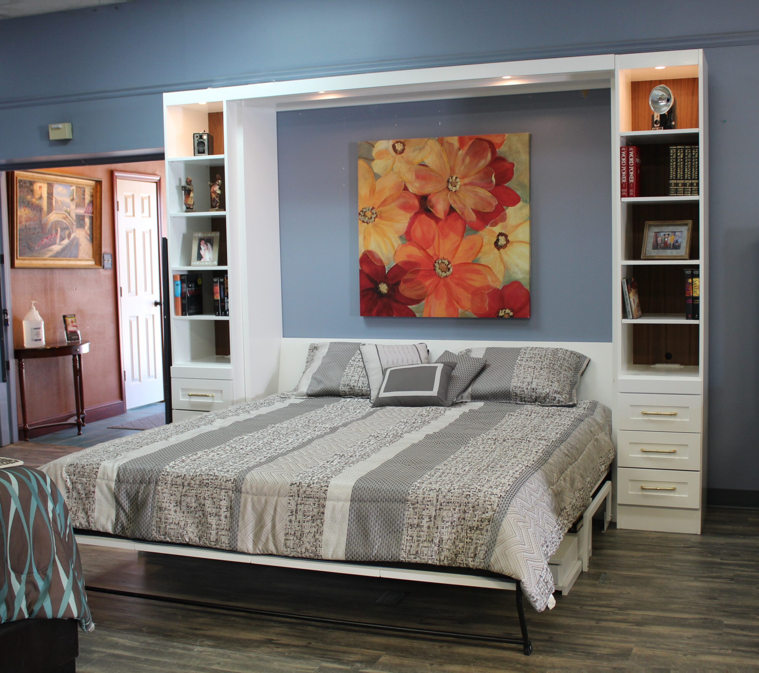 Templeton Murphy Bed Side View of Murphy Bed Shown Open