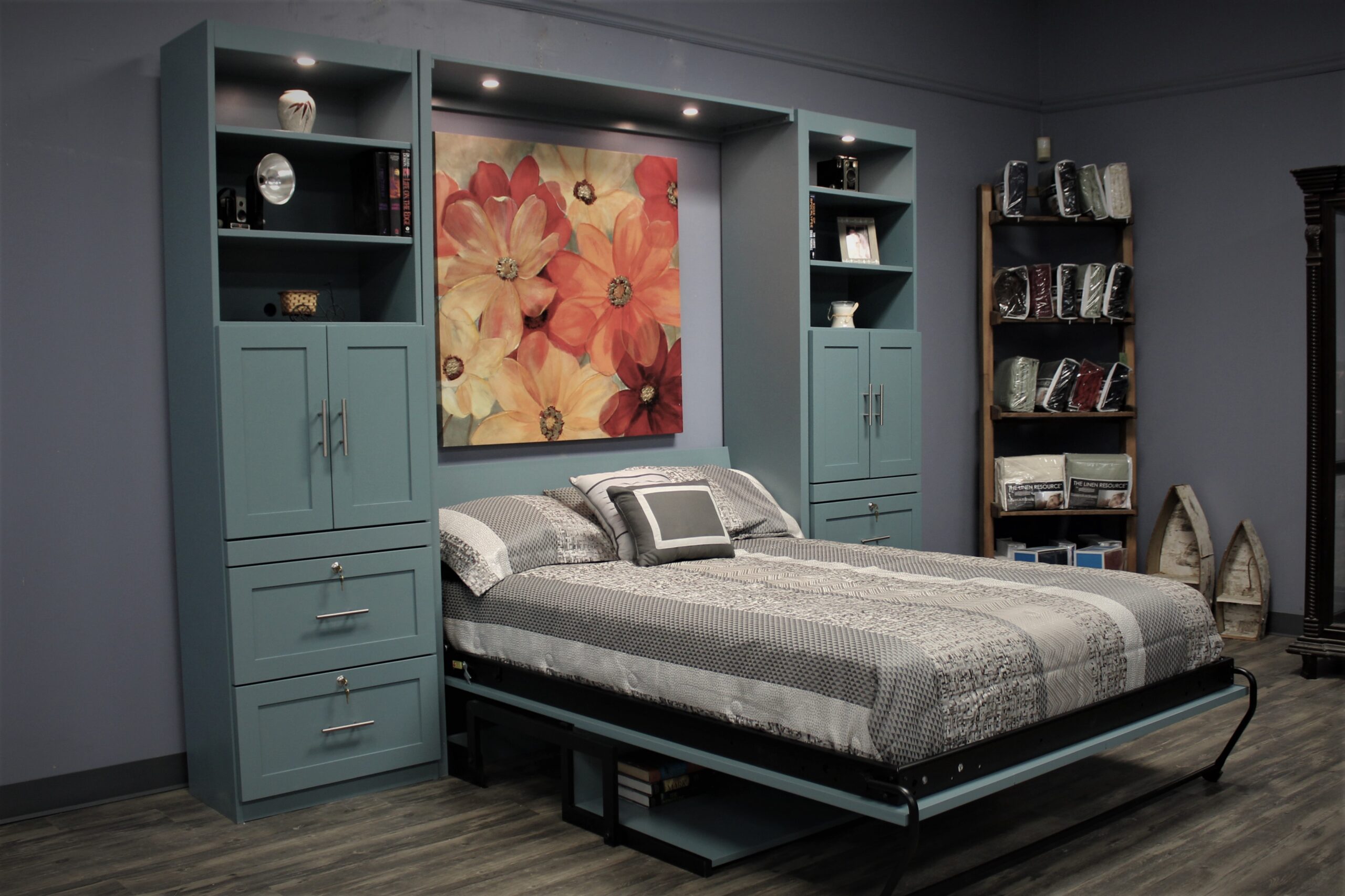 Templeton Murphy Bed Side View of Bed Shown Open