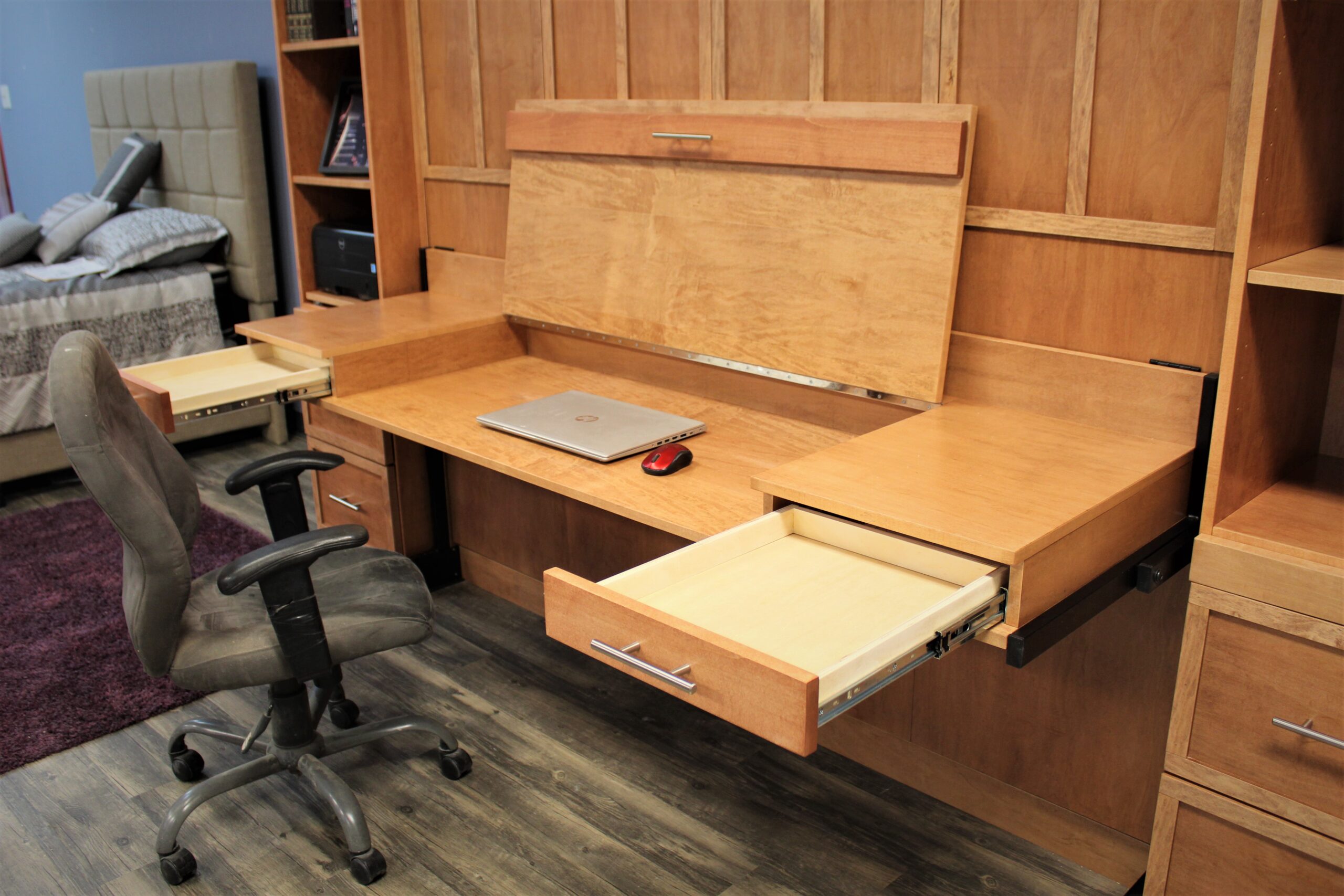 FLW Murphy Bed Vanity Open