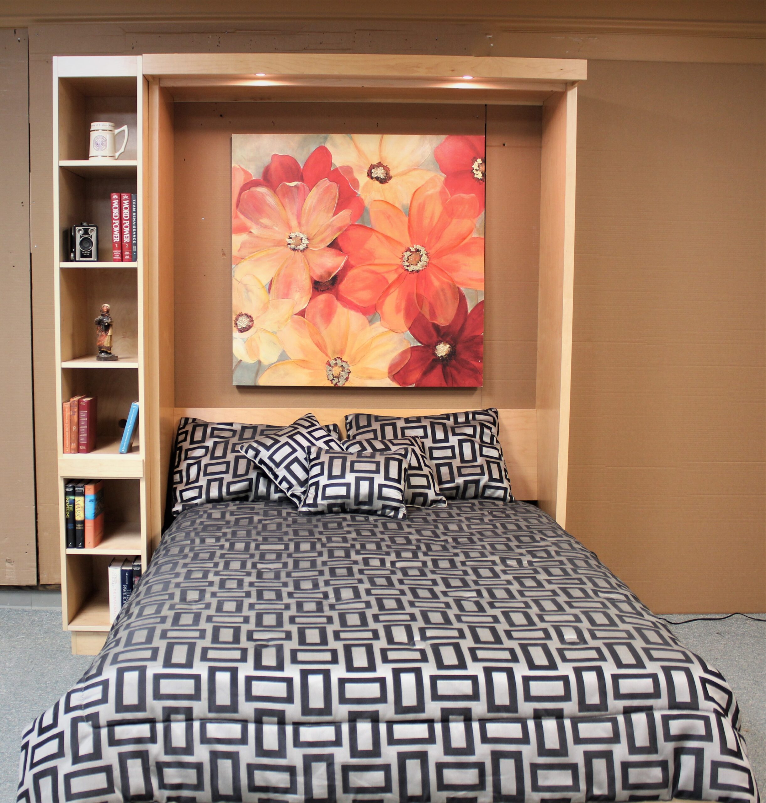 Frank Lloyd Wright Murphy Bed Front View of Bed Shown Open