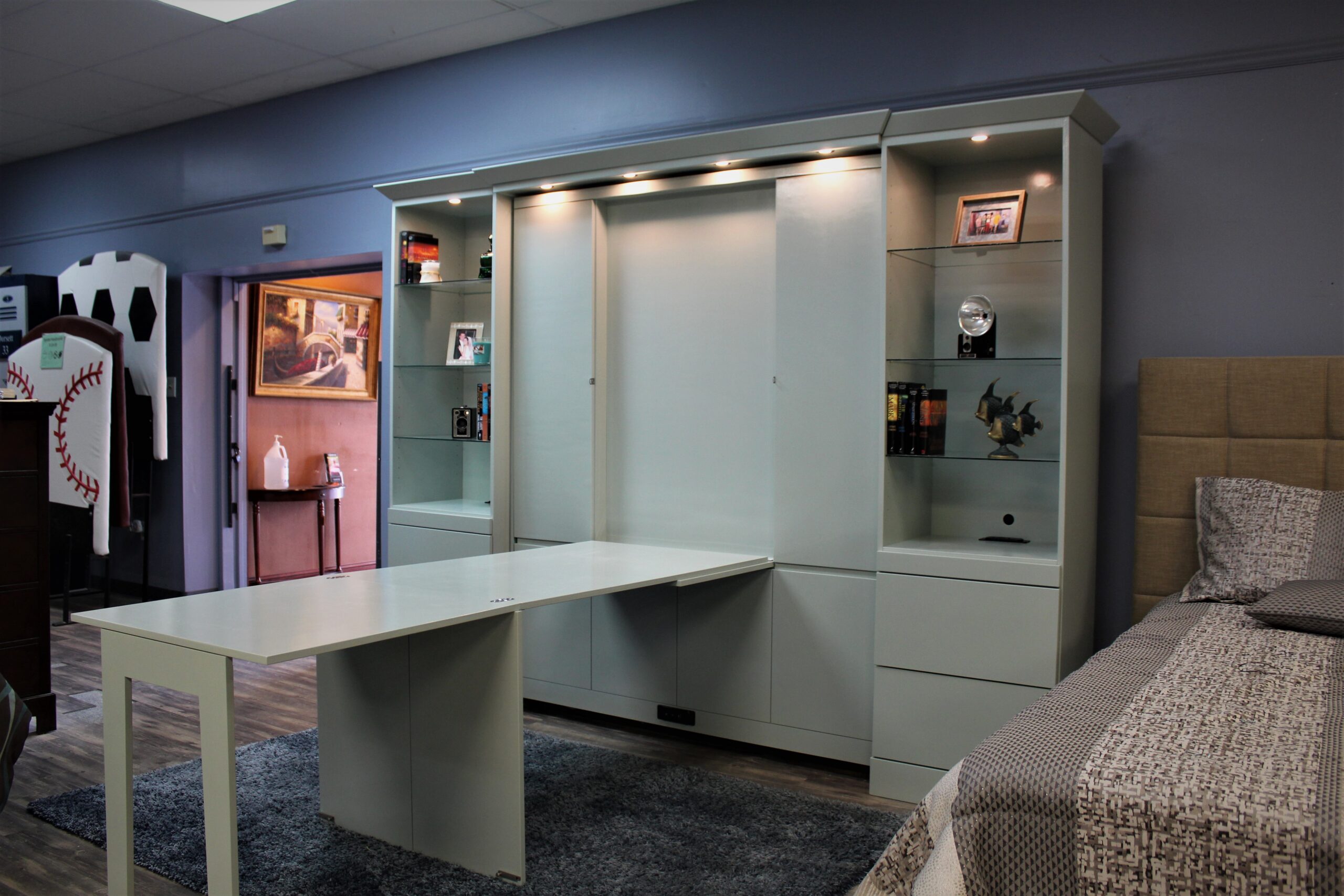 Alpine Murphy Bed Inset Desk Side