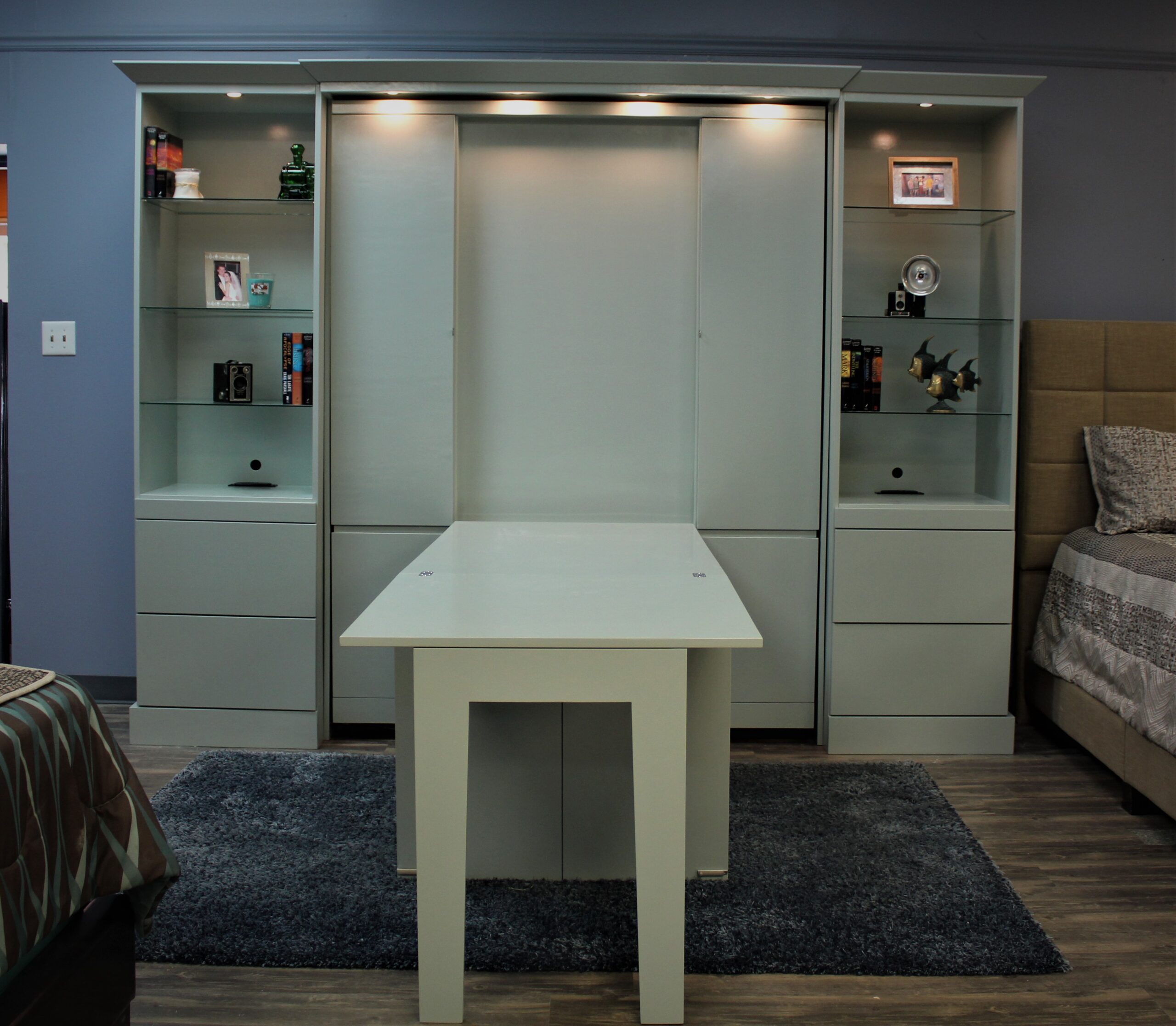Alpine Murphy Bed Inset Desk front