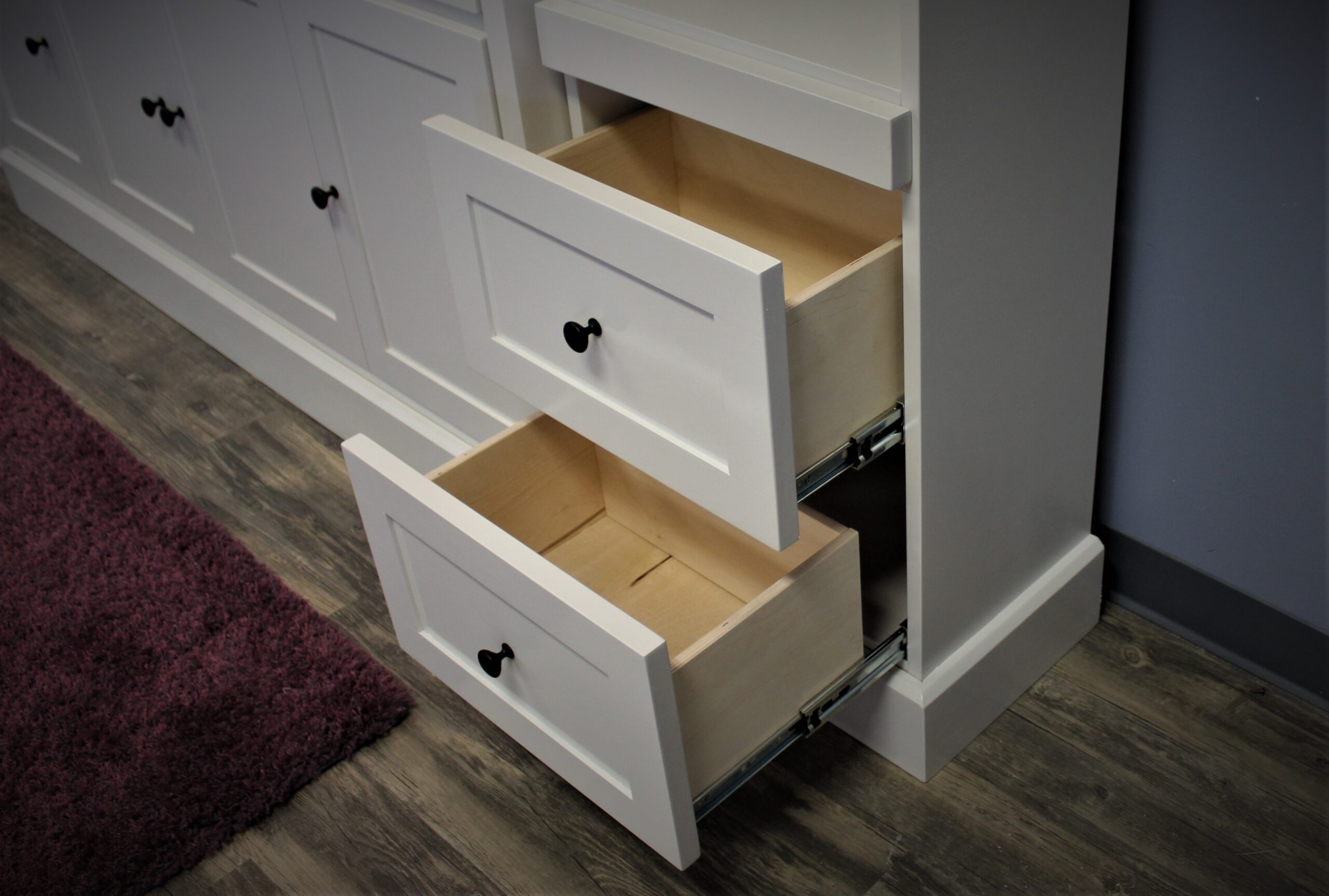 Shaker Murphy Bed Standard Bookcase Drawers