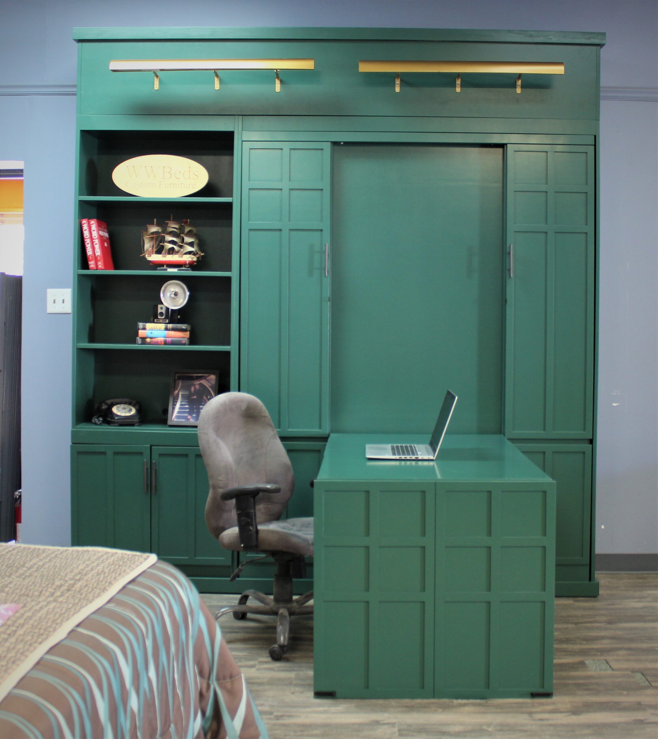 FLW Murphy Bed Desk Down