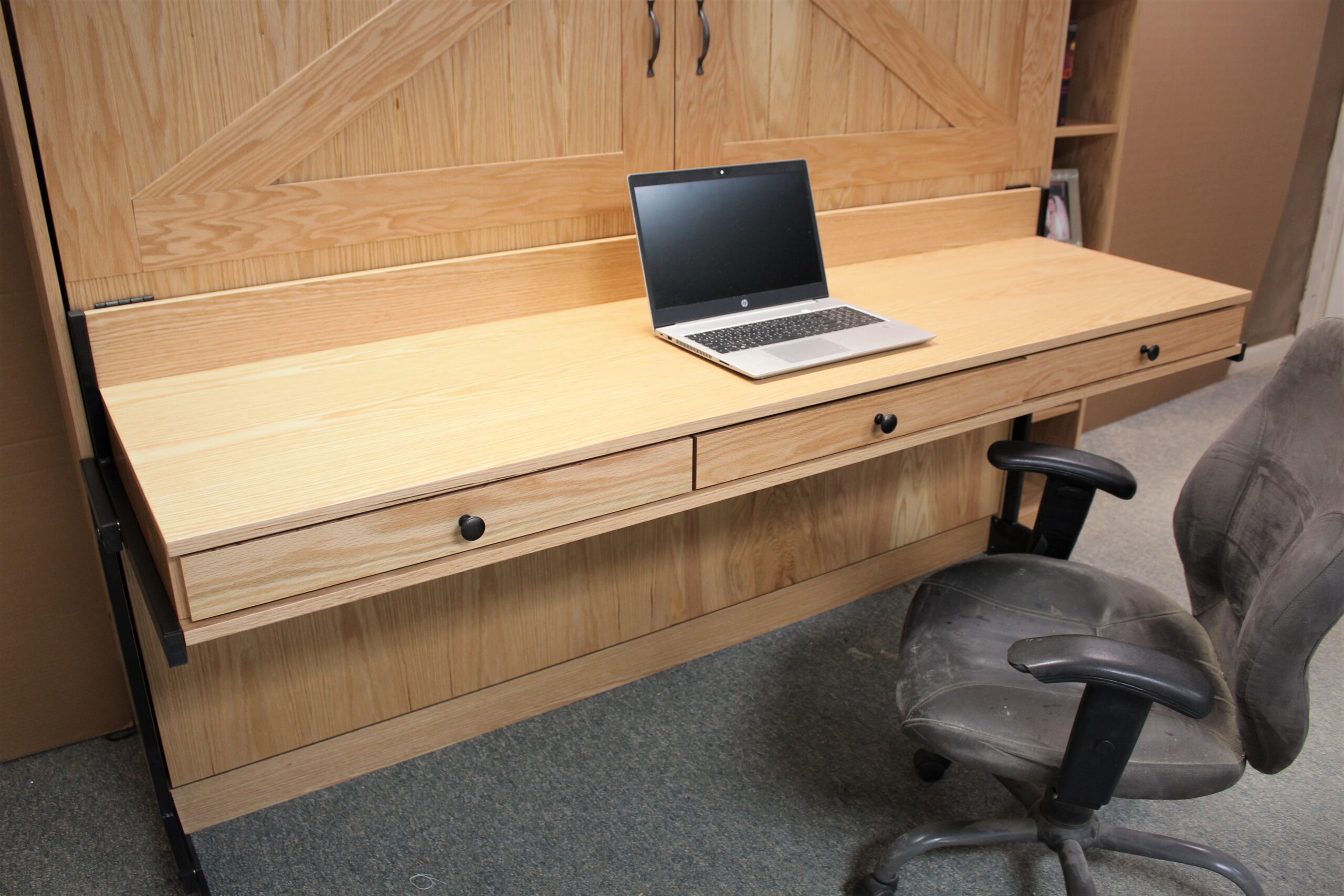 Barn Door Murphy Bed Desk