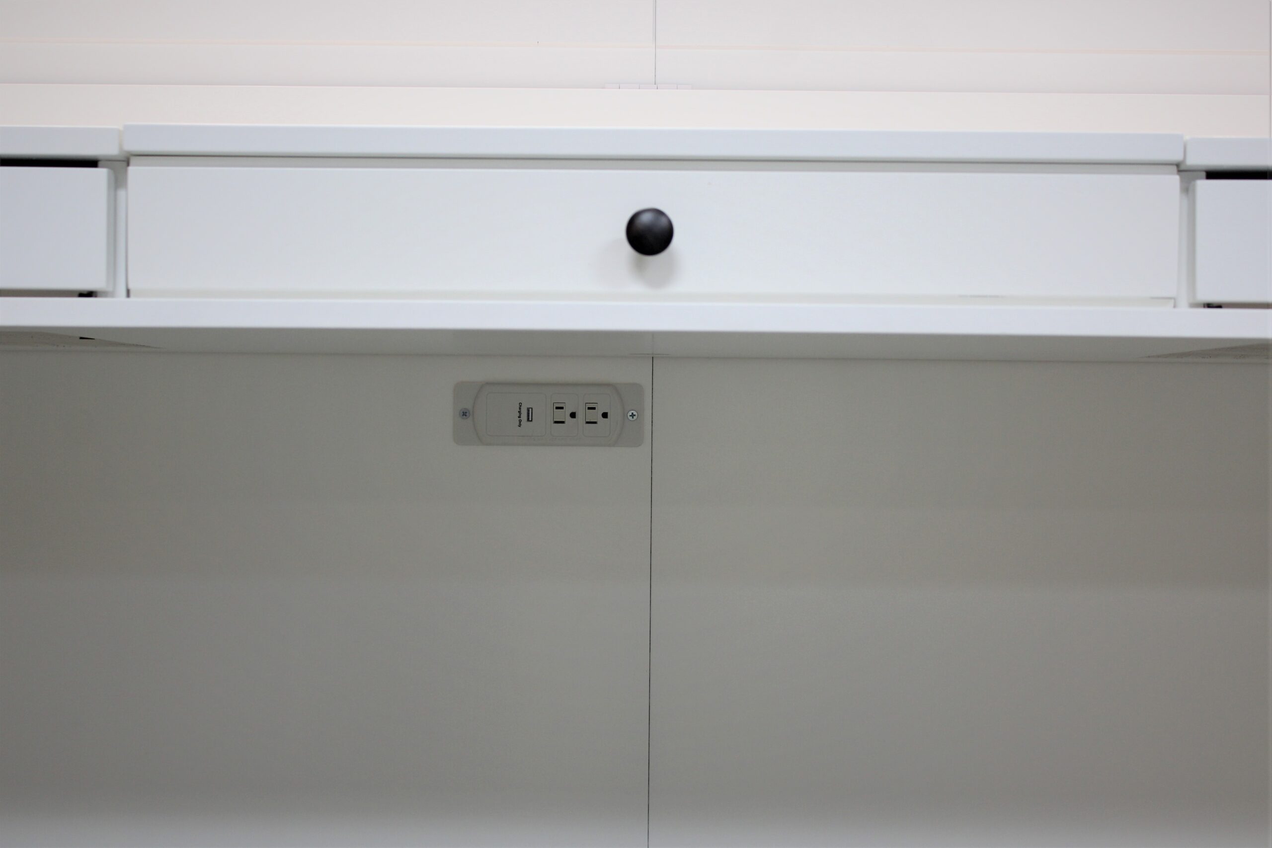 Horizontal Barn Door Murphy Bed Under Desk Charging